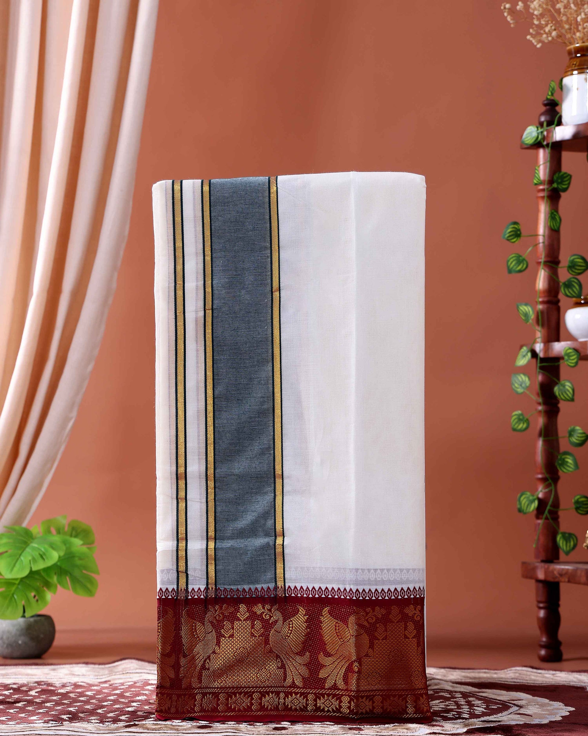 men-s-traditional-handloom-cotton-dhoti-with-multi-border-off-white-twenty six