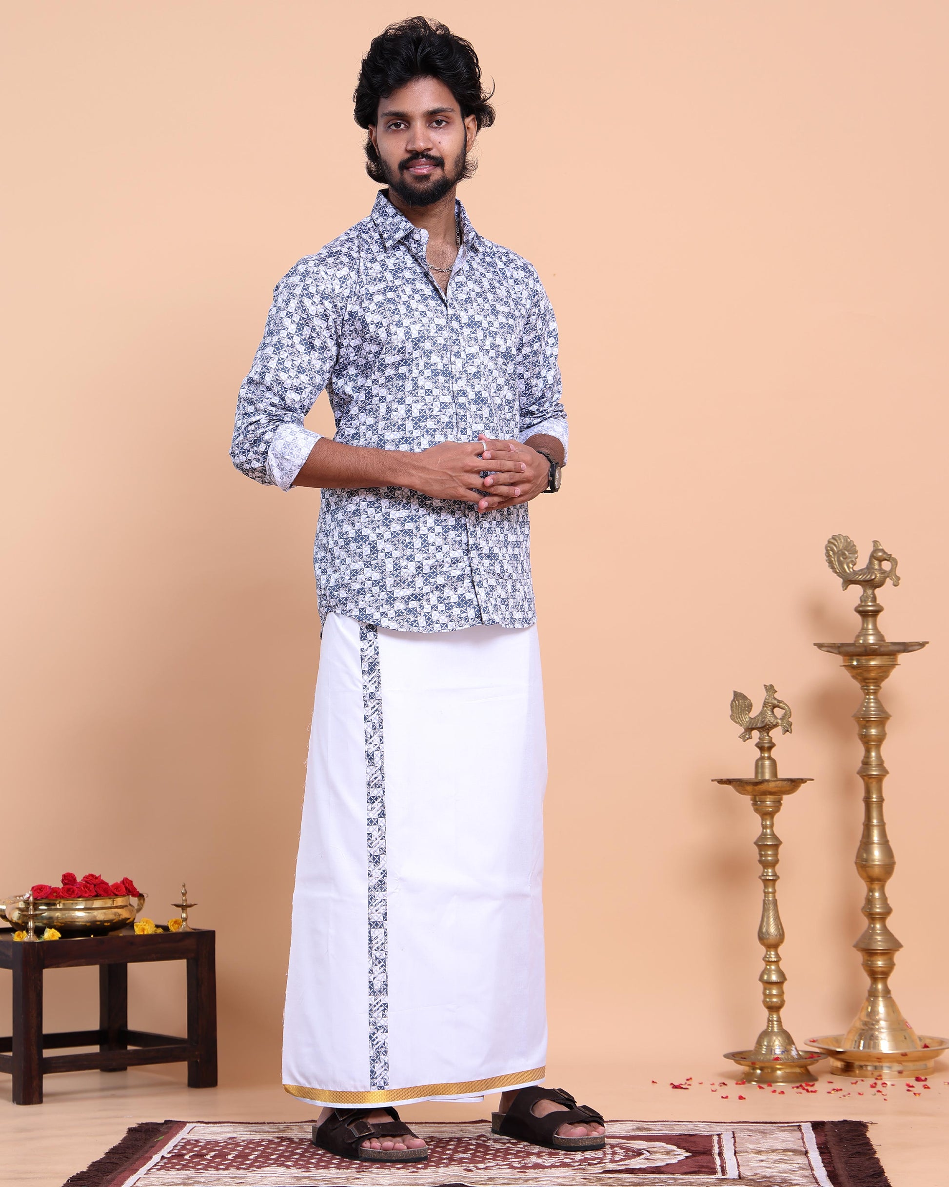 elegant-mens-ethnic-full-sleeve-shirt-dhoti-set-with-traditional-border-blue-Six