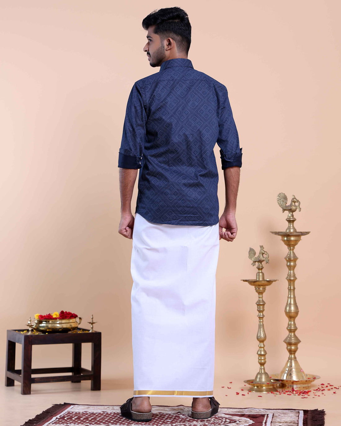 elegant-mens-ethnic-full-sleeve-shirt-dhoti-set-with-zari-border-blue-one
