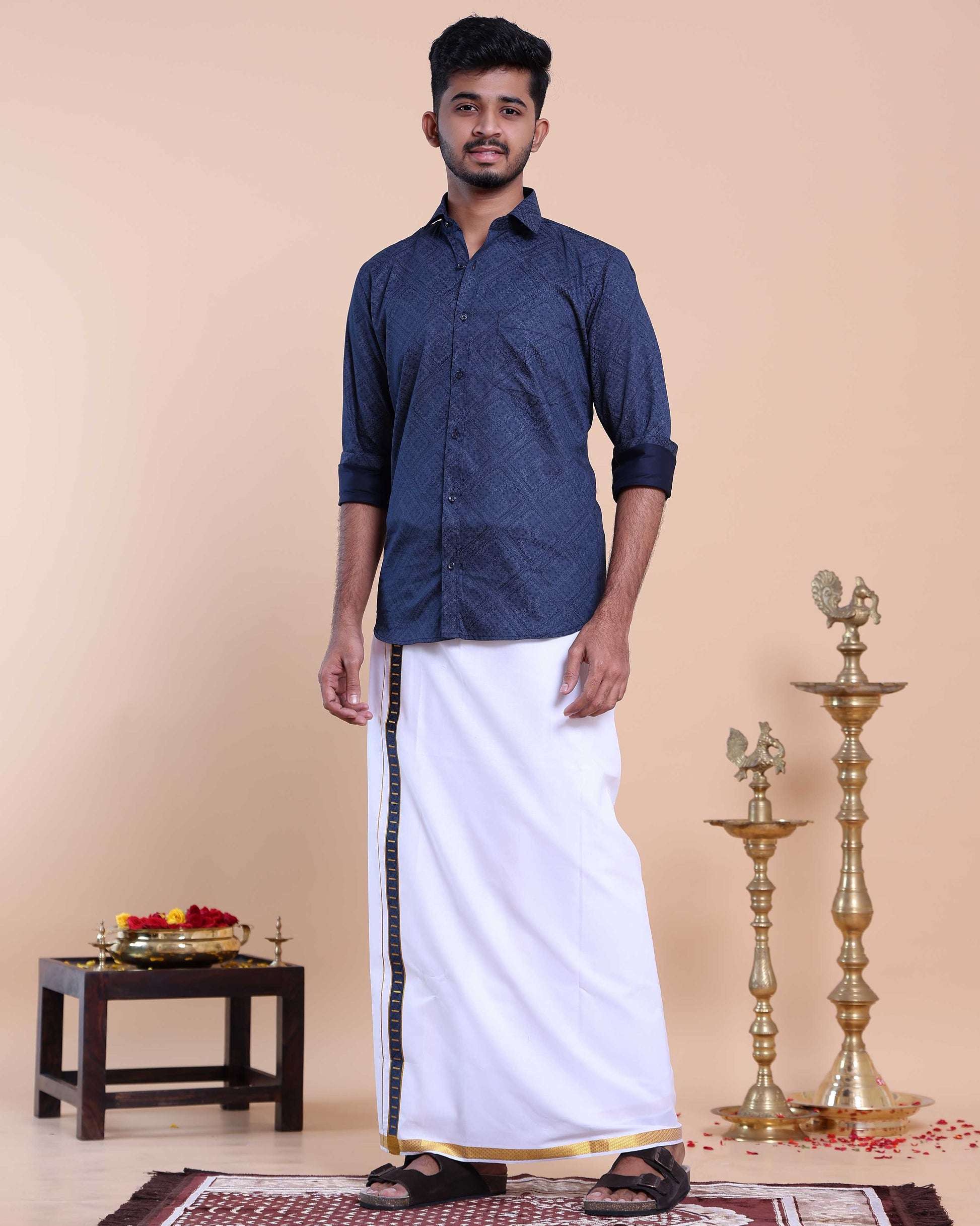elegant-mens-ethnic-full-sleeve-shirt-dhoti-set-with-zari-border-blue-seventeen
