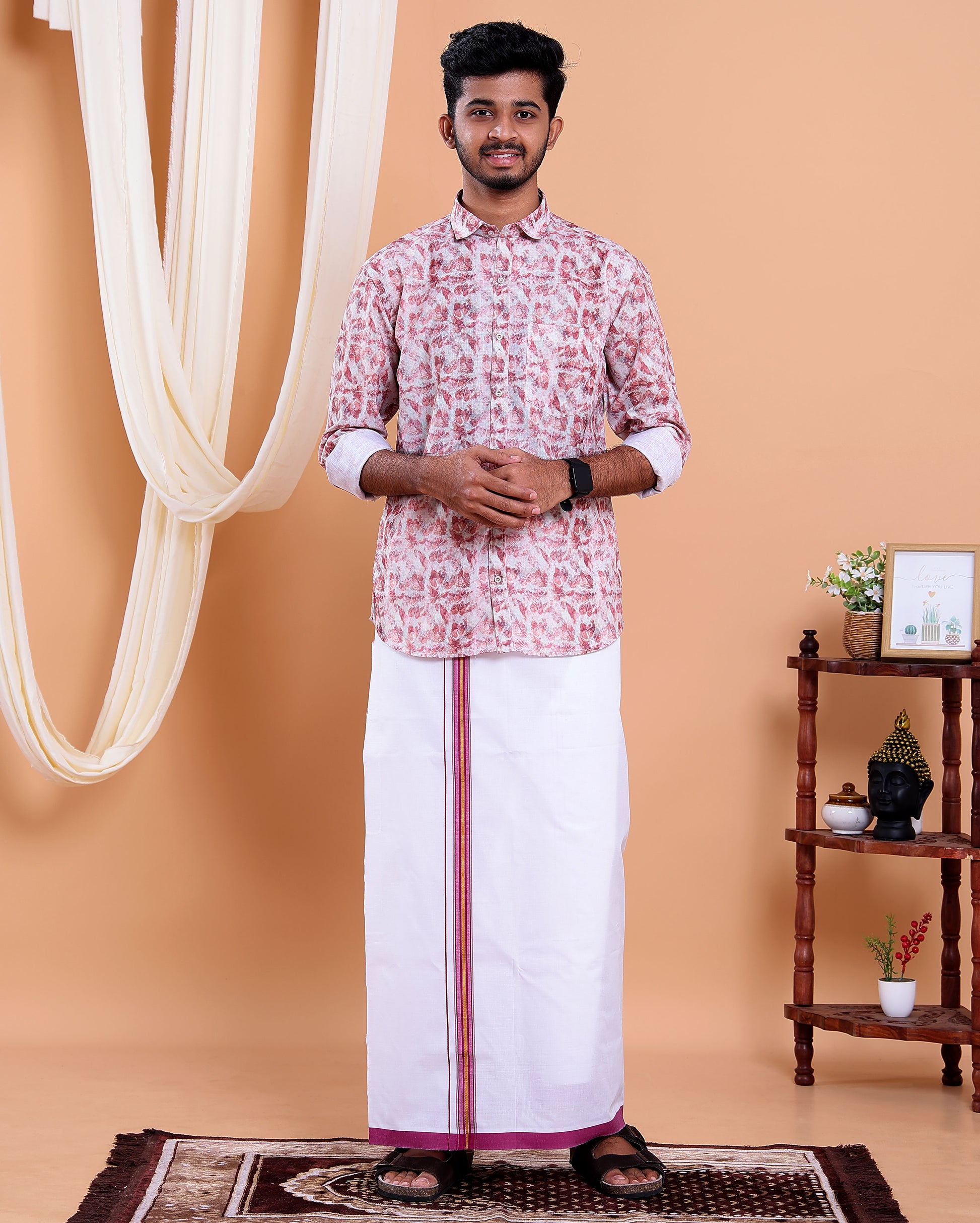 mens-full-sleeve-shirt-and-traditional-dhoti-set-with-designer-border-multi-one
