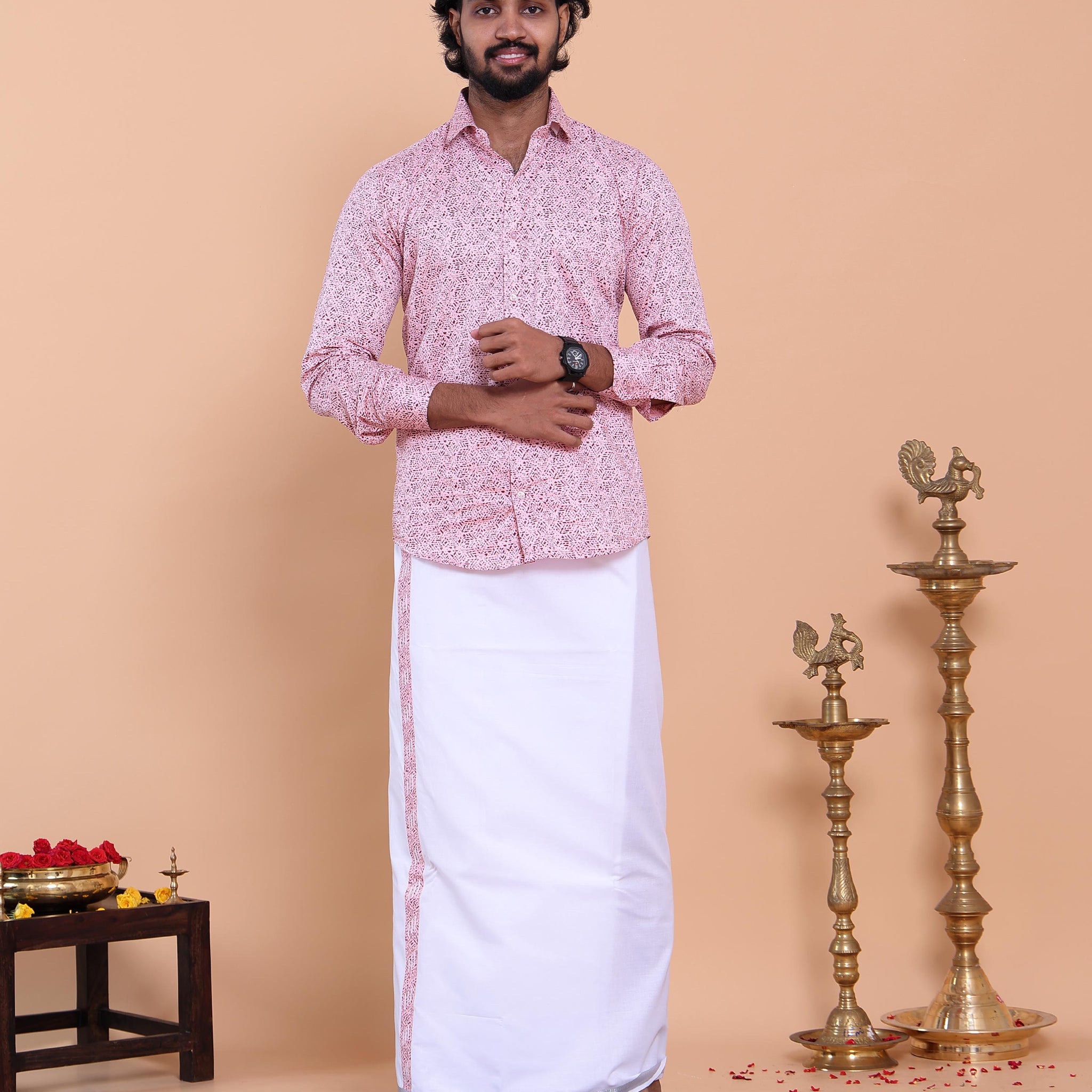mens-full-sleeve-shirt-and-traditional-dhoti-set-with-woven-border-pink-five