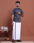 mens-half-sleeve-shirt-and-traditional-dhoti-set-with-designer-border-navy-blue-one
