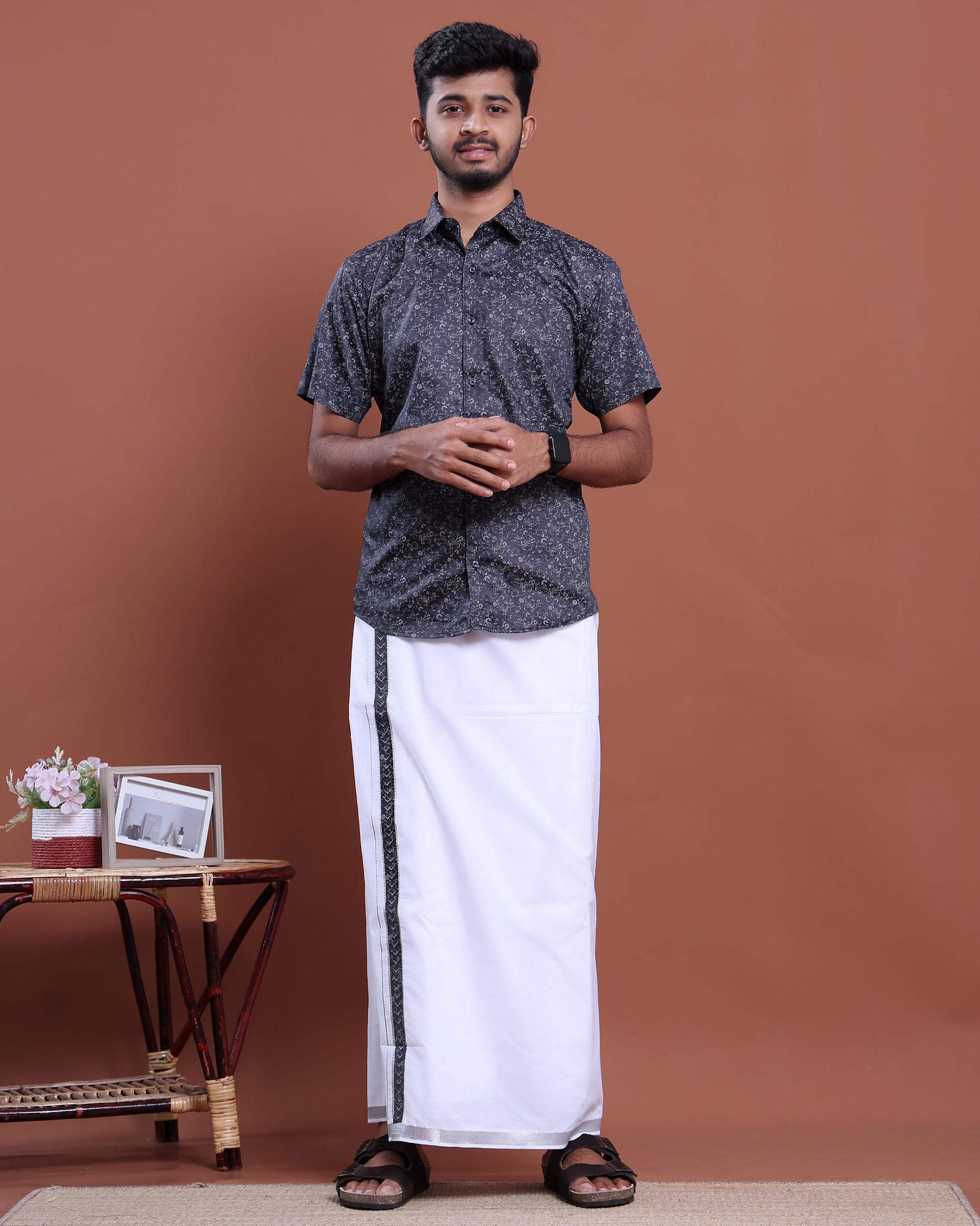mens-half-sleeve-shirt-and-traditional-dhoti-set-with-designer-border-navy-blue-two