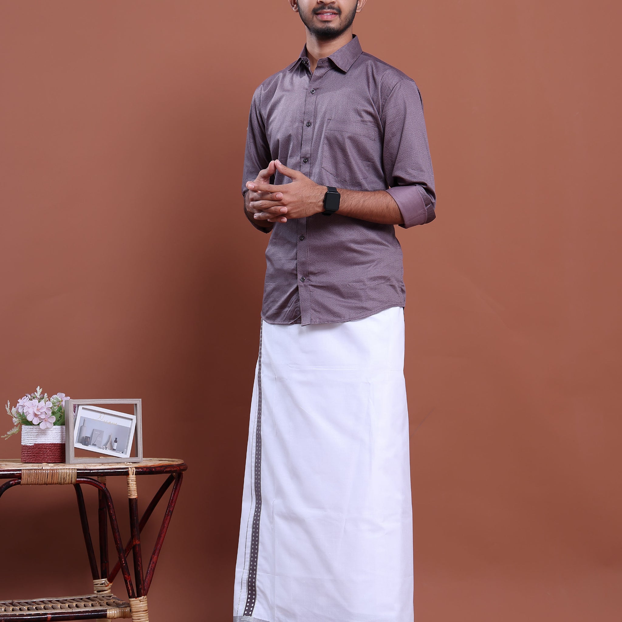 mens-half-sleeve-shirt-and-traditional-dhoti-set-with-designer-border-purple-seven