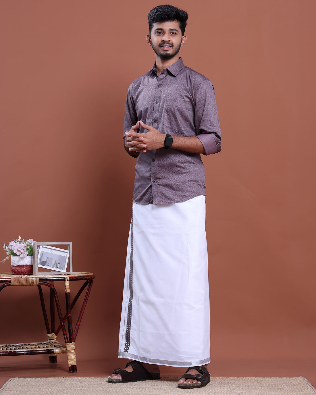 mens-half-sleeve-shirt-and-traditional-dhoti-set-with-designer-border-purple-seven
