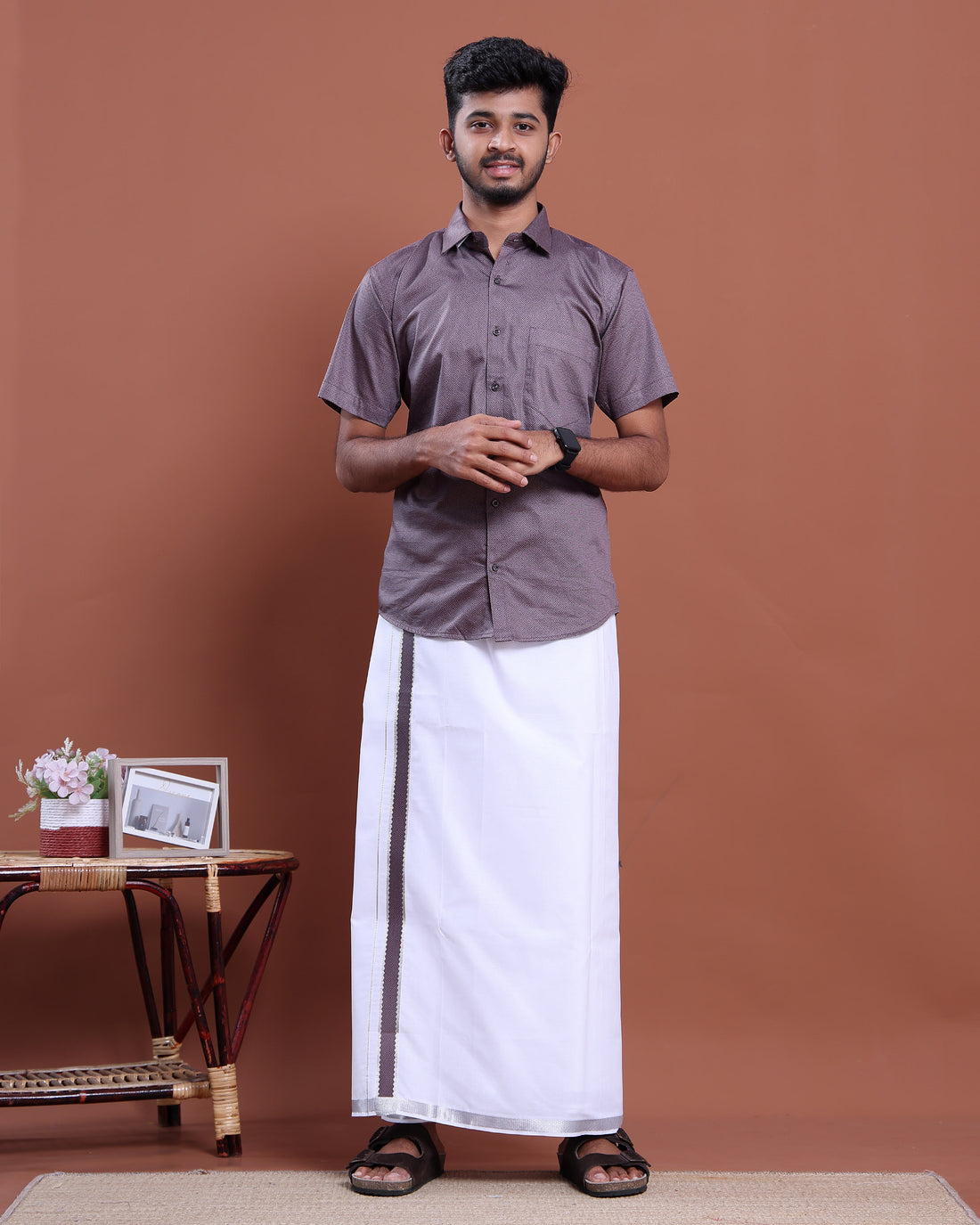mens-half-sleeve-shirt-and-traditional-dhoti-set-with-designer-border-purple-three
