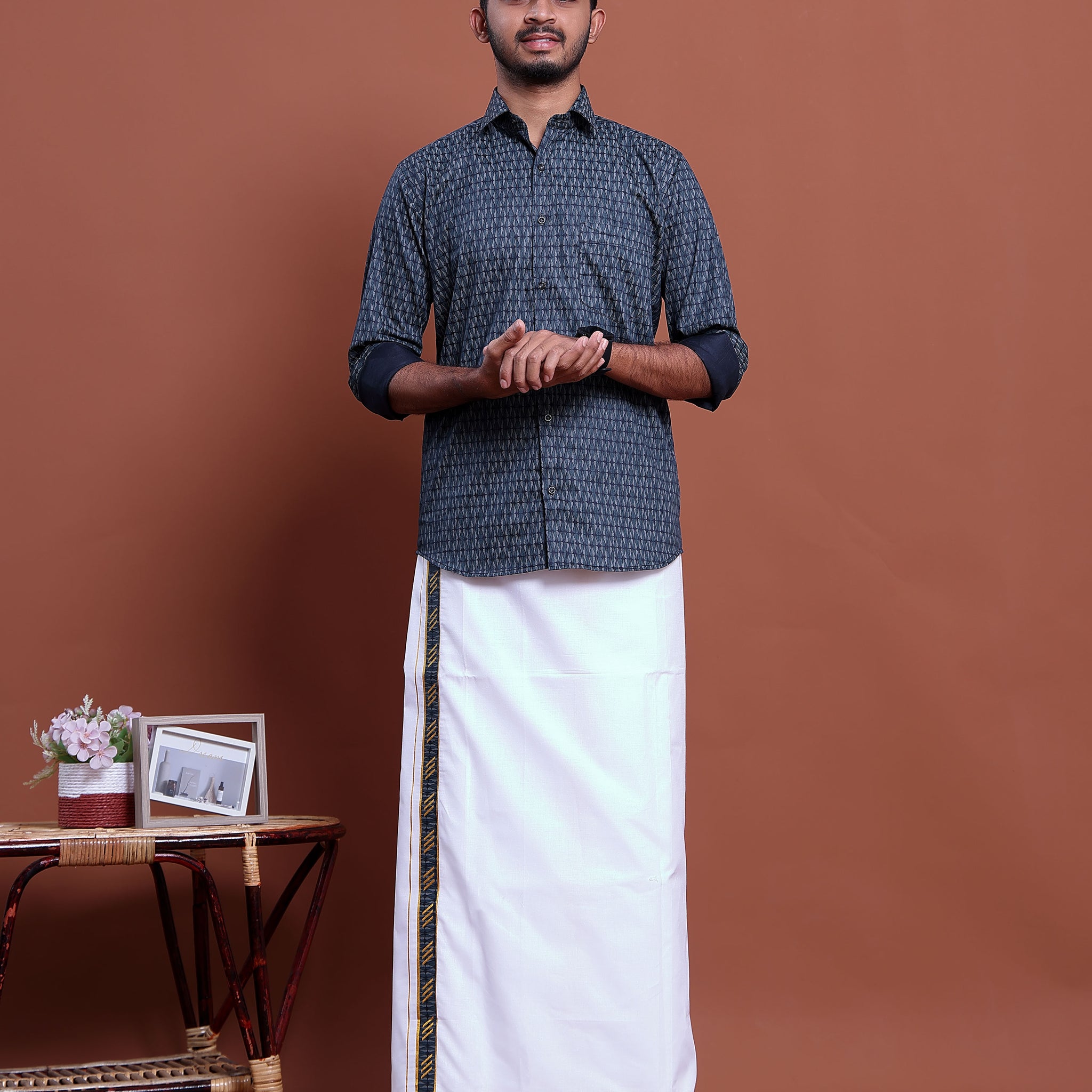 mens-printed-full-sleeve-shirt-and-traditional-dhoti-set-with-designer-border-blue-two