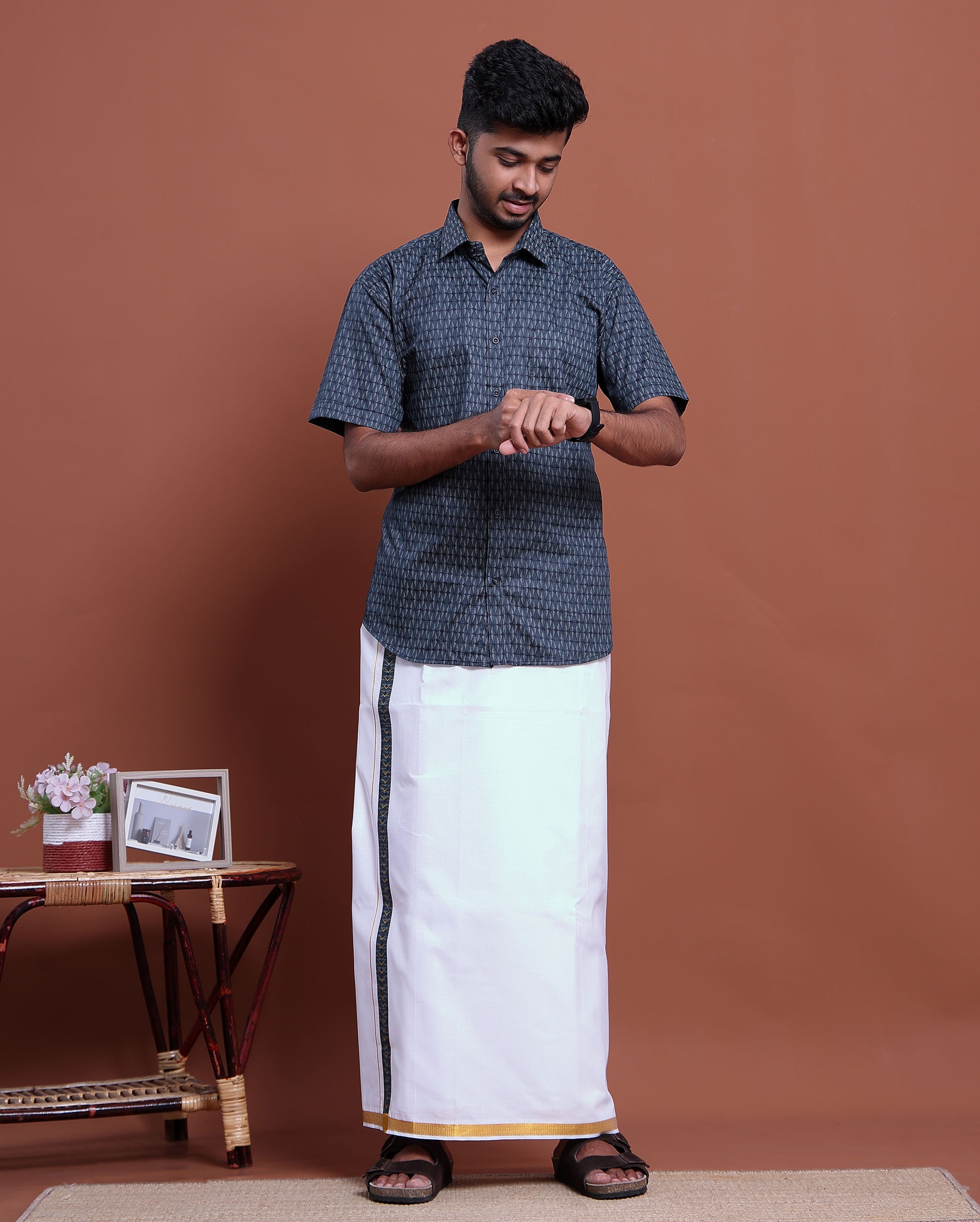 mens-printed-half-sleeve-shirt-and-traditional-dhoti-set-with-designer-border-blue-four