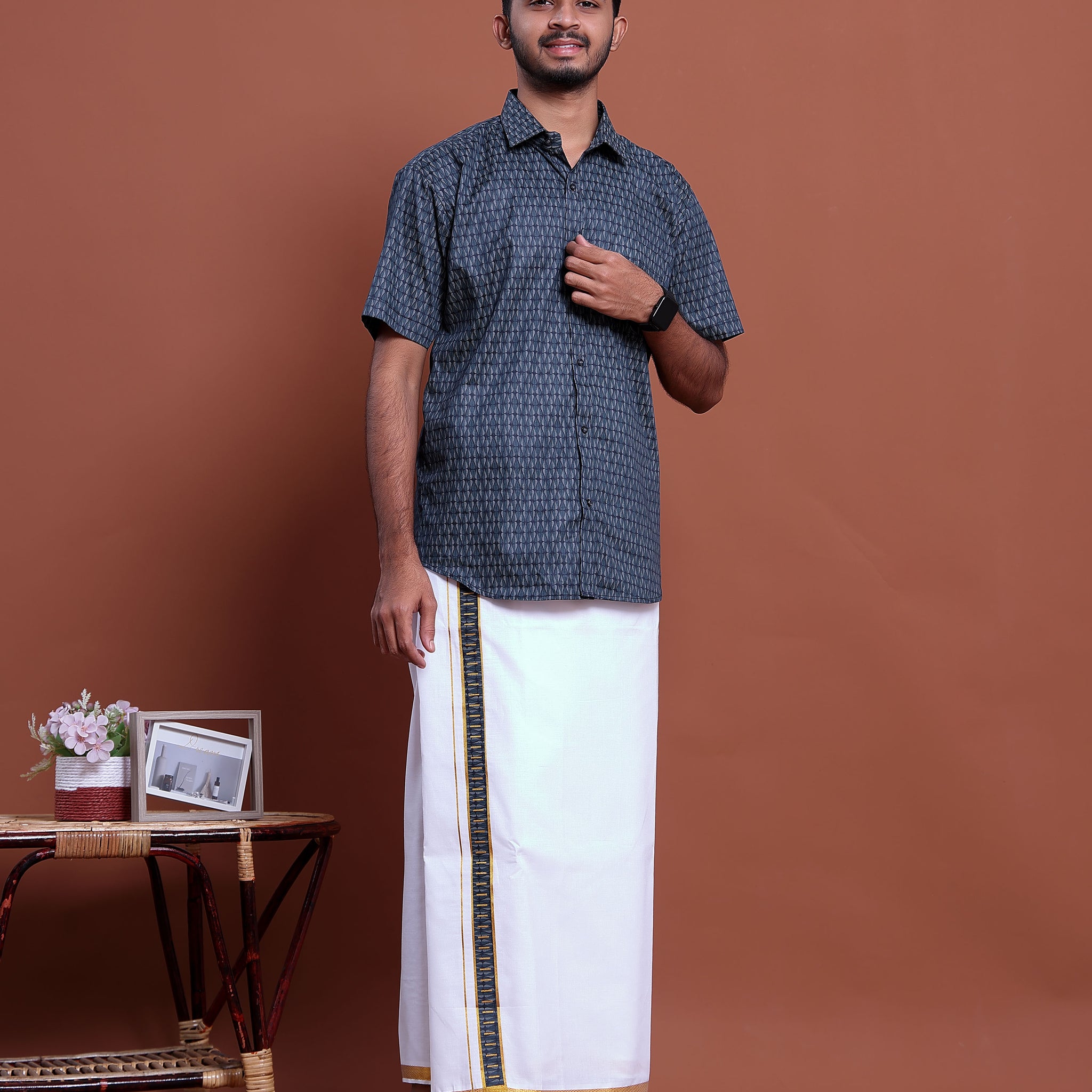 mens-printed-half-sleeve-shirt-and-traditional-dhoti-set-with-designer-border-blue-six