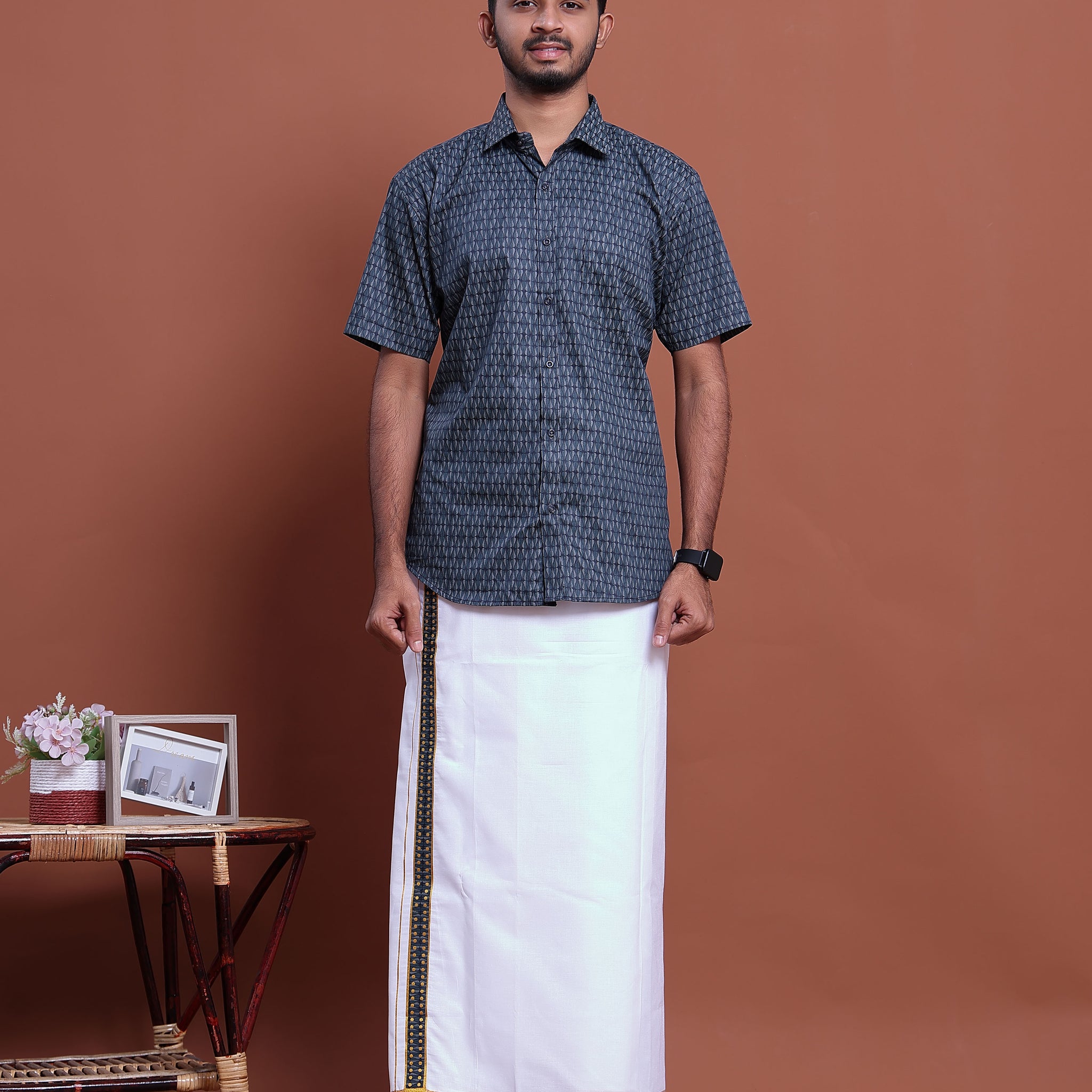 mens-printed-half-sleeve-shirt-and-traditional-dhoti-set-with-designer-border-blue-three