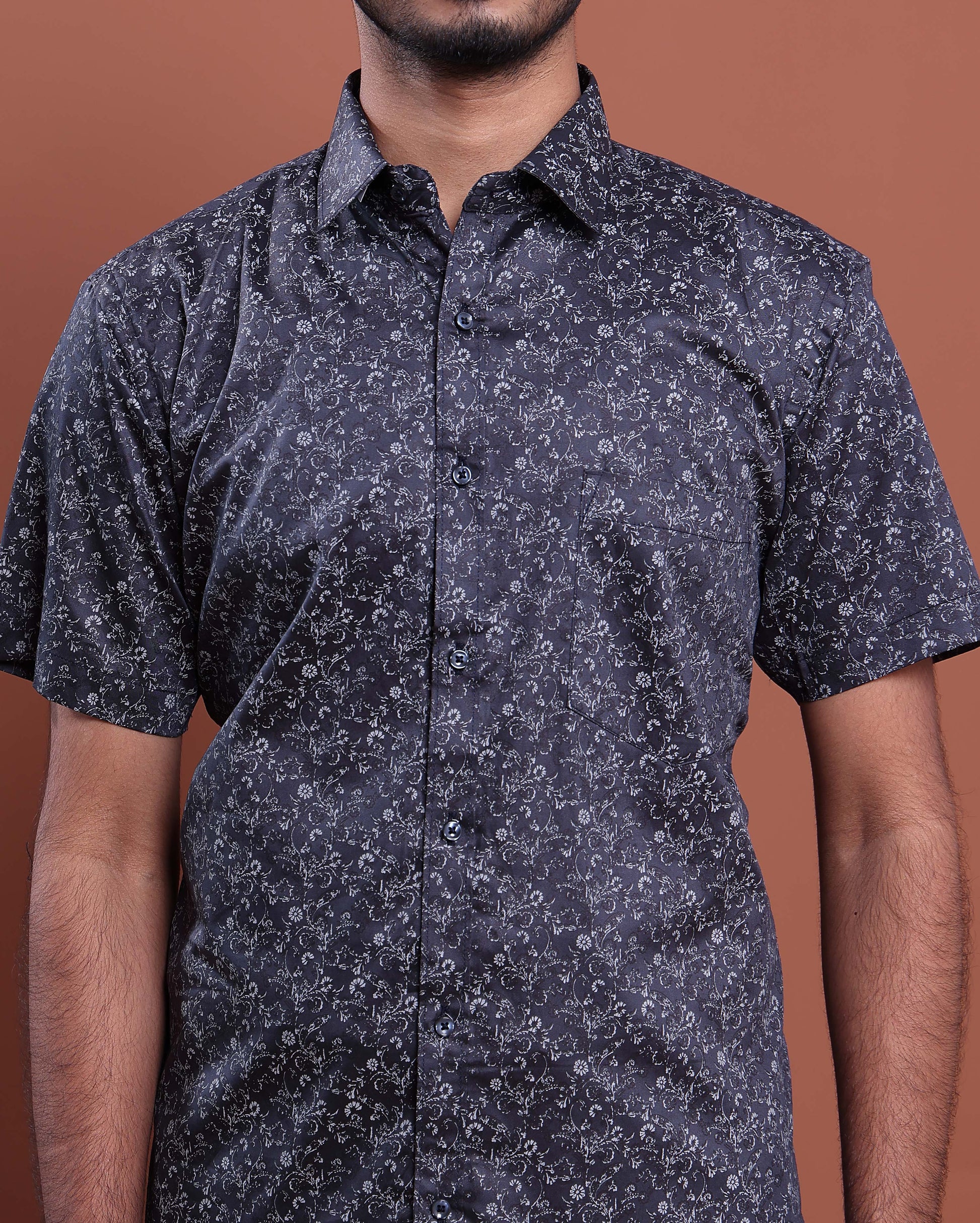 mens-printed-half-sleeve-shirt-and-traditional-dhoti-set-with-designer-border-navy-blue