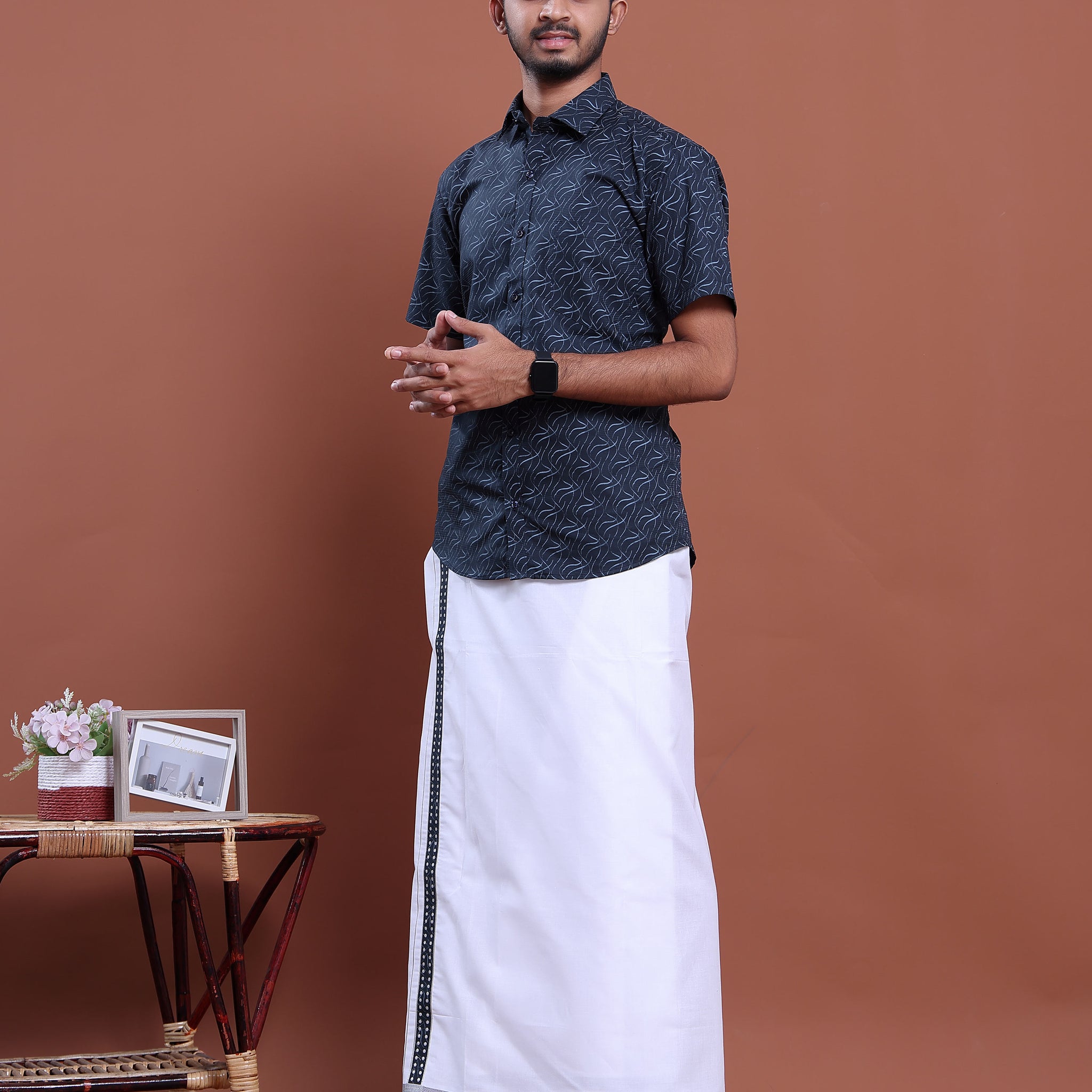 mens-printed-half-sleeve-shirt-and-traditional-dhoti-set-with-designer-border-navy-blue-eight