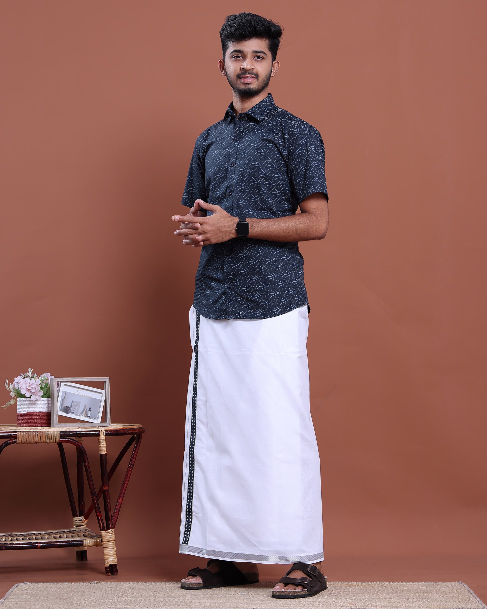 mens-printed-half-sleeve-shirt-and-traditional-dhoti-set-with-designer-border-navy-blue-eight