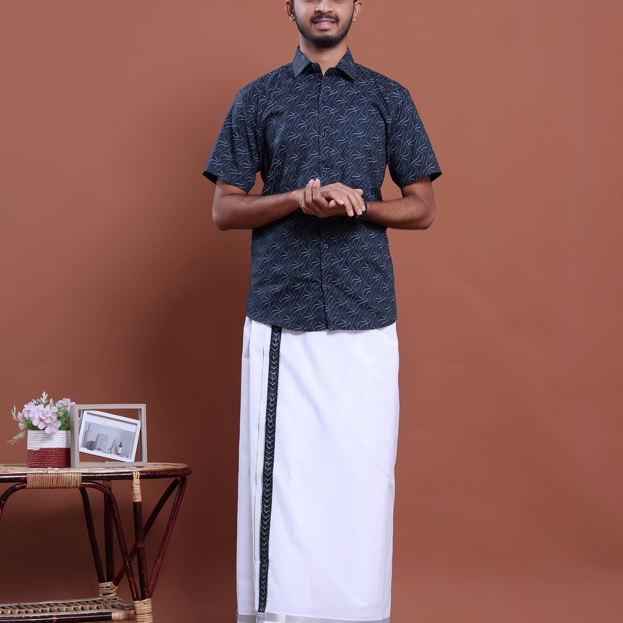 mens-printed-half-sleeve-shirt-and-traditional-dhoti-set-with-designer-border-navy-blue-five