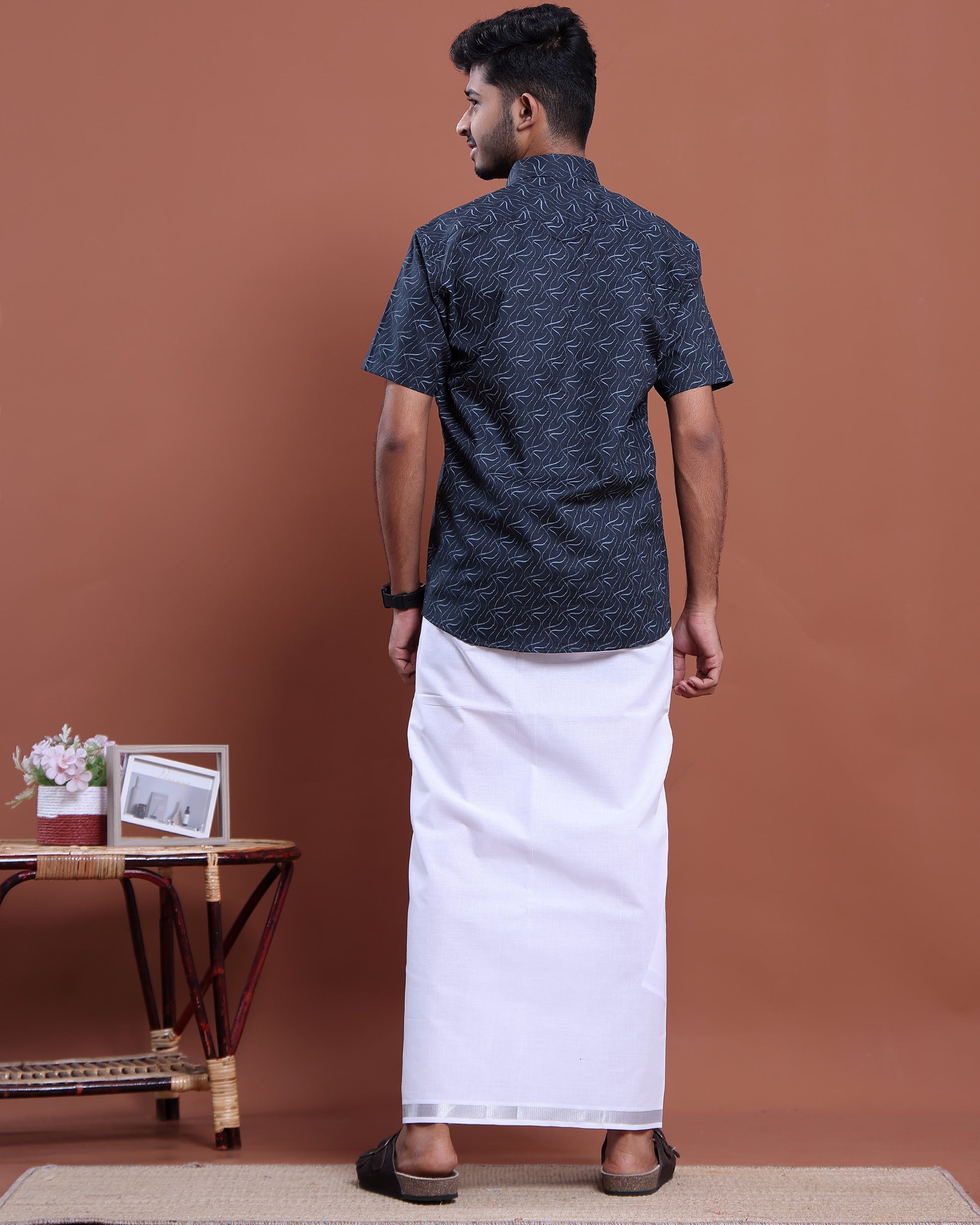 mens-printed-half-sleeve-shirt-and-traditional-dhoti-set-with-designer-border-navy-blue-nine