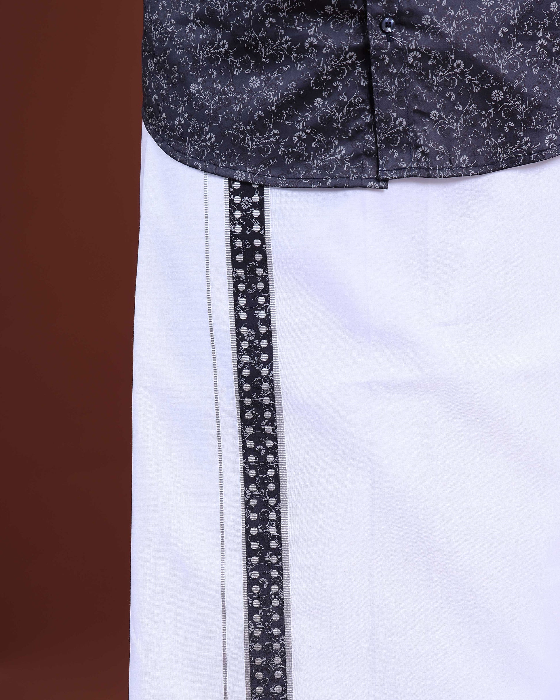 mens-printed-half-sleeve-shirt-and-traditional-dhoti-set-with-designer-border-navy-blue-one