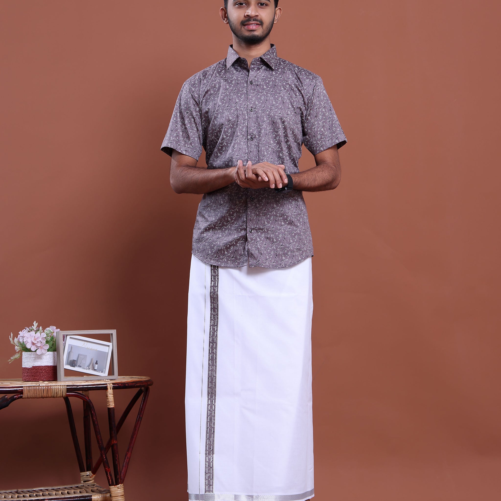 mens-printed-half-sleeve-shirt-and-traditional-dhoti-set-with-designer-border-purple-three