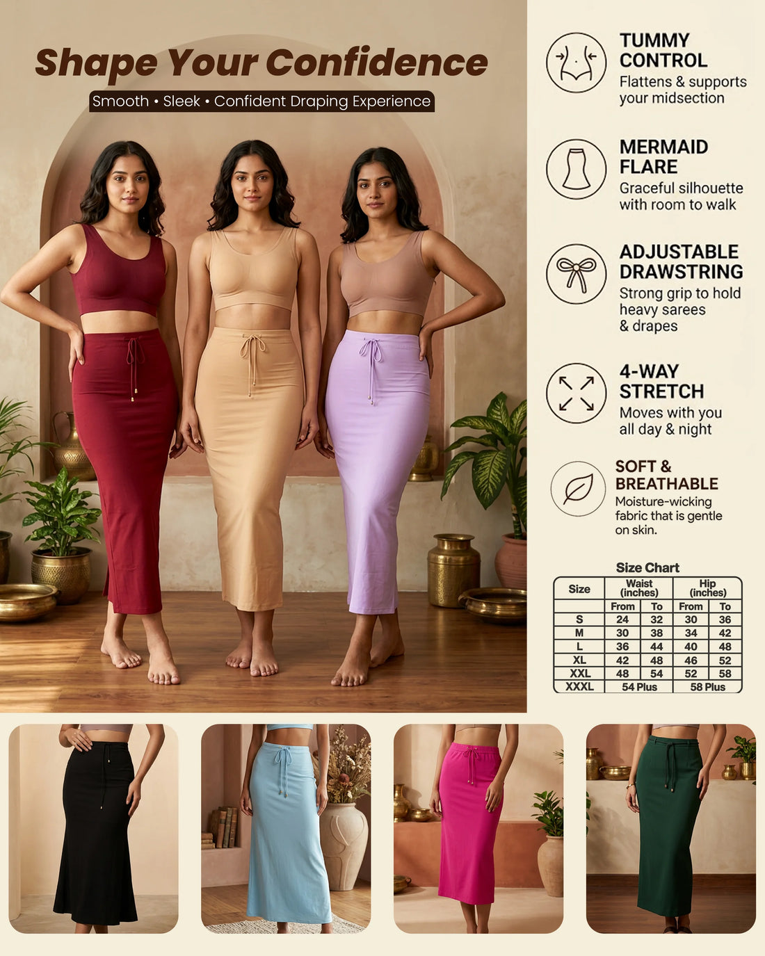 Pack Of 3 Womens Shape Wear