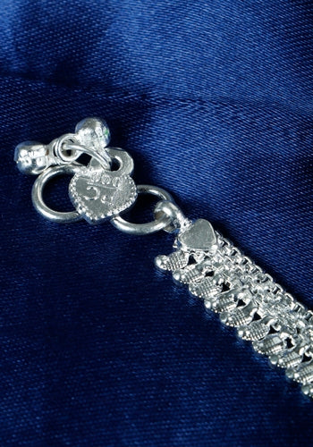 Buy Set Of 2 Silver Plated Anklet Online