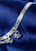 Buy Set Of 2 Silver Plated Anklet