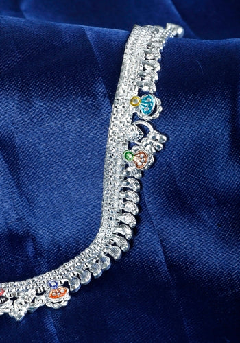 Set Of 2 Silver Plated Anklet