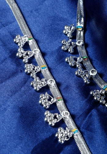 Buy Set Of 2 Silver Plated Anklet Online