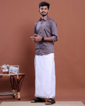 full-sleeve-shirt-and-traditional-dhoti-set-with-designer-border-purple-Ten