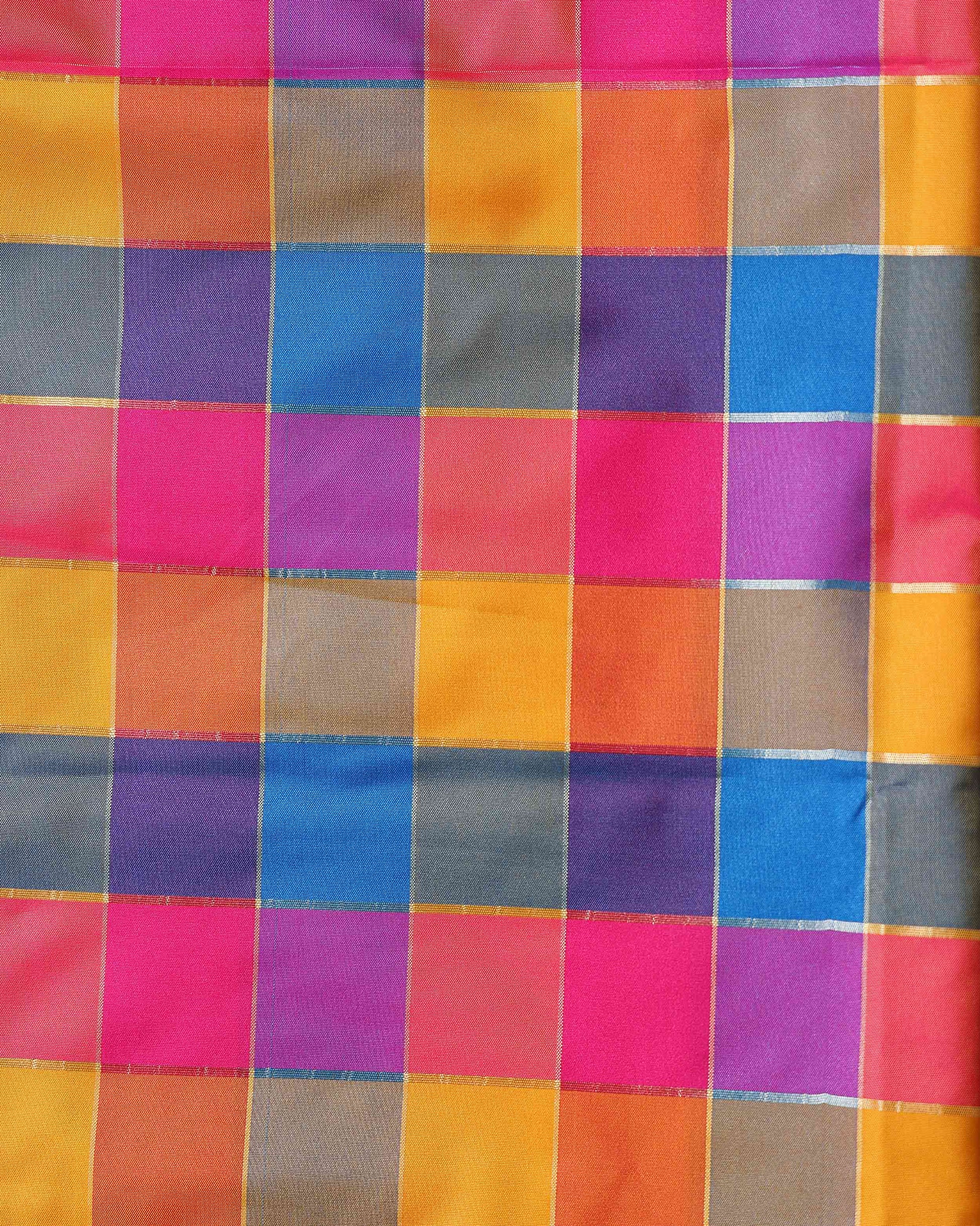 womens-traditional-checked-1-meter-blouse-material-with-soft-finish-multi-twenty one