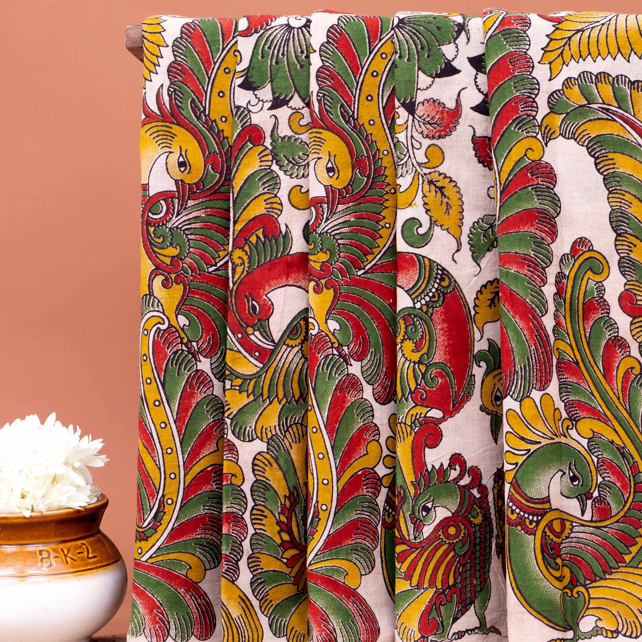 traditional-kalamkari-cotton-saree-with-traditional-peacock-and-floral-motifs-creamtraditional-kalamkari-cotton-saree-with-traditional-peacock-and-floral-motifs-cream-one