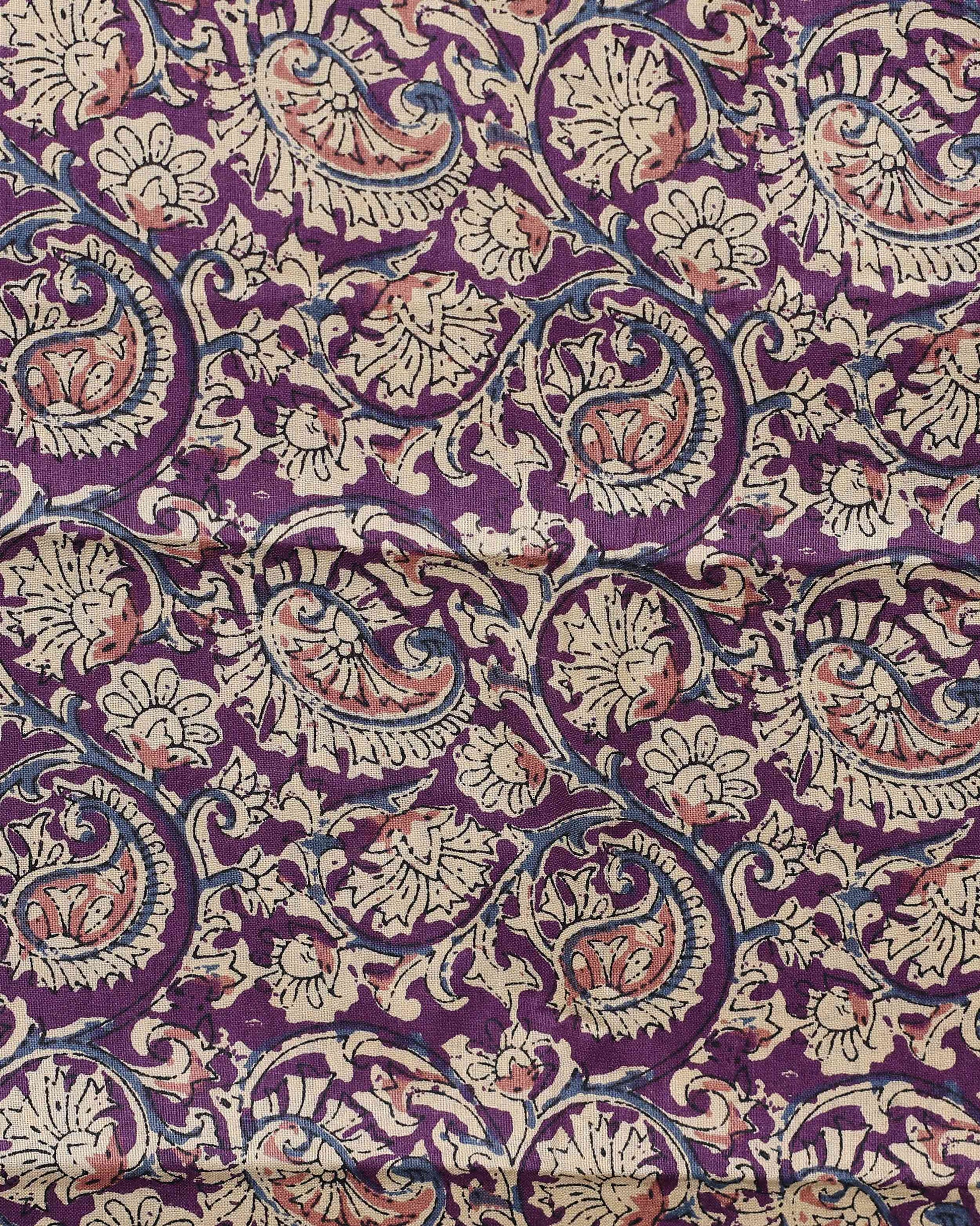 traditional-khadi-cotton-saree-with-contrast-printed-blouse-and-tassel-accents-purple-nine