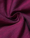 Traditional Khadi Cotton Saree with Contrast Printed Blouse and Tassel Accents - Purple