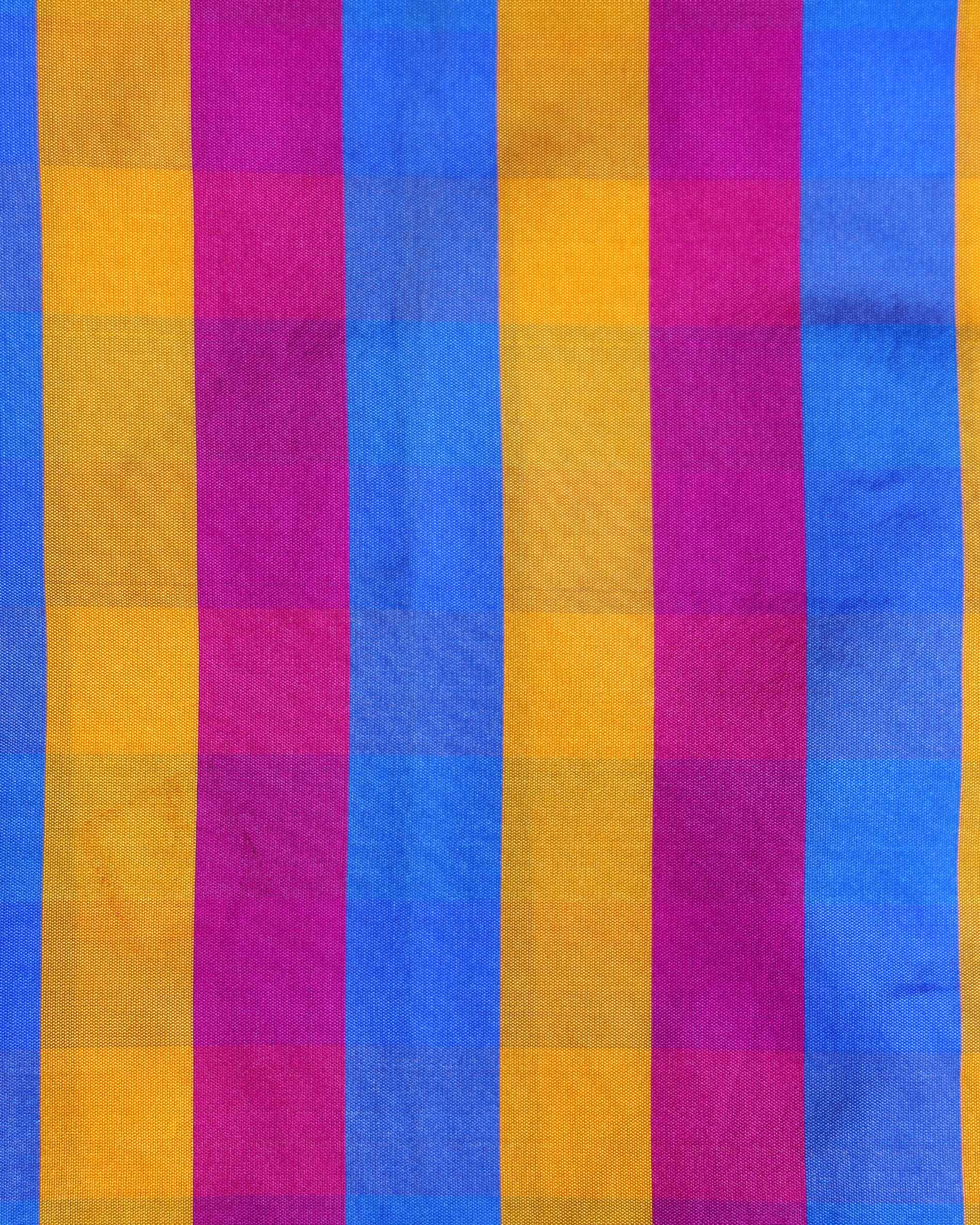 womens-traditional-checked-1-meter-blouse-material-with-soft-finish-multi-seventeen