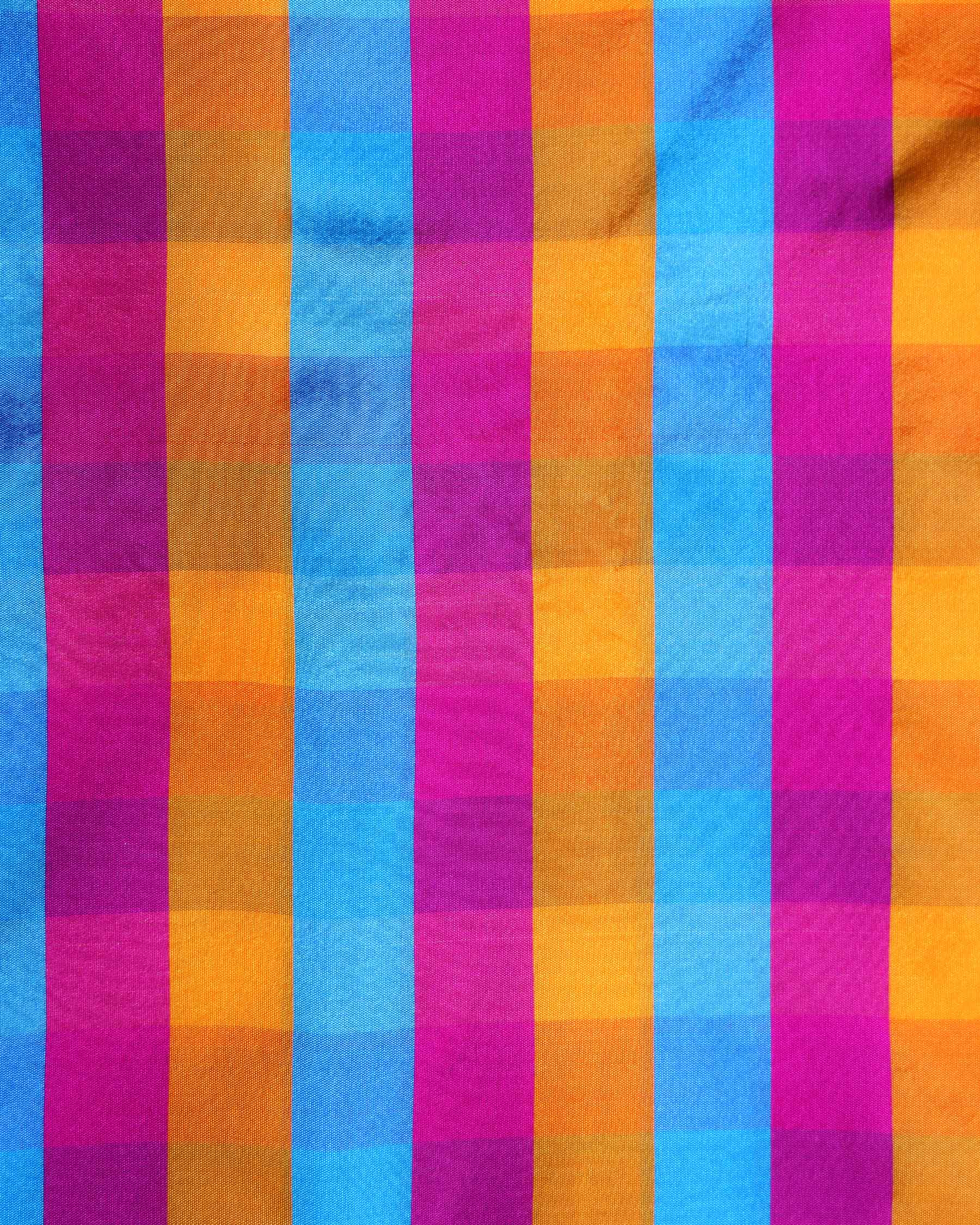 womens-traditional-checked-1-meter-blouse-material-with-soft-finish-multi-ten