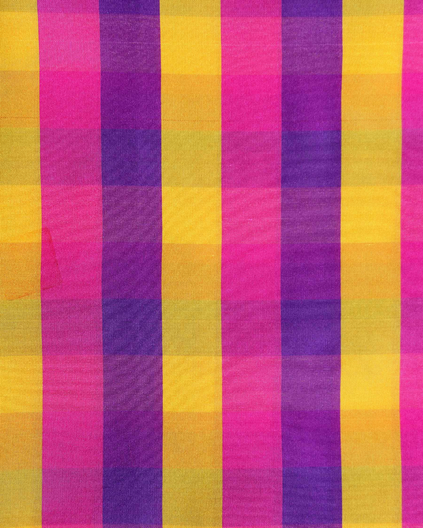 womens-traditional-checked-1-meter-blouse-material-with-soft-finish-multi-fourteen