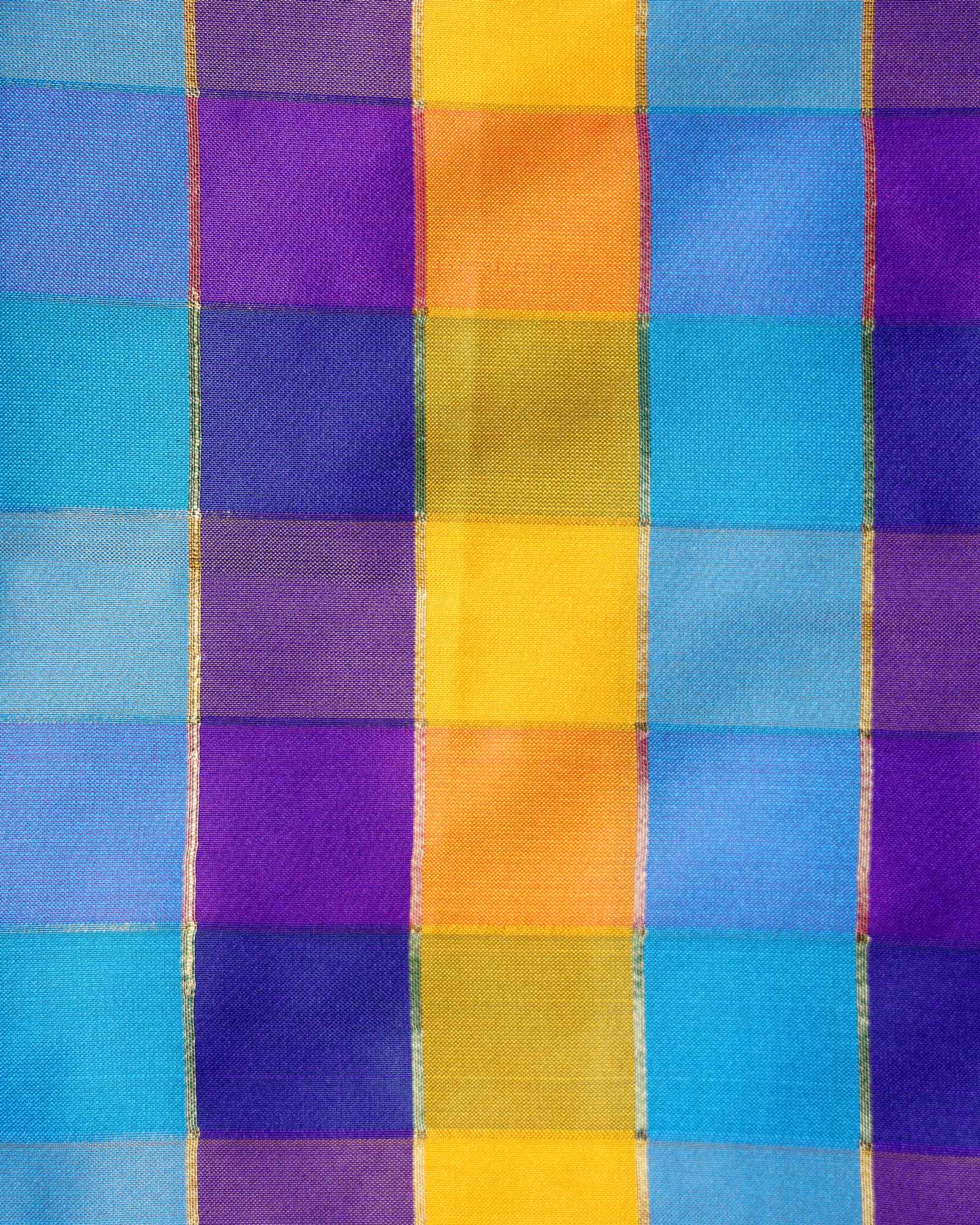 womens-traditional-checked-1-meter-blouse-material-with-soft-finish-multi-two