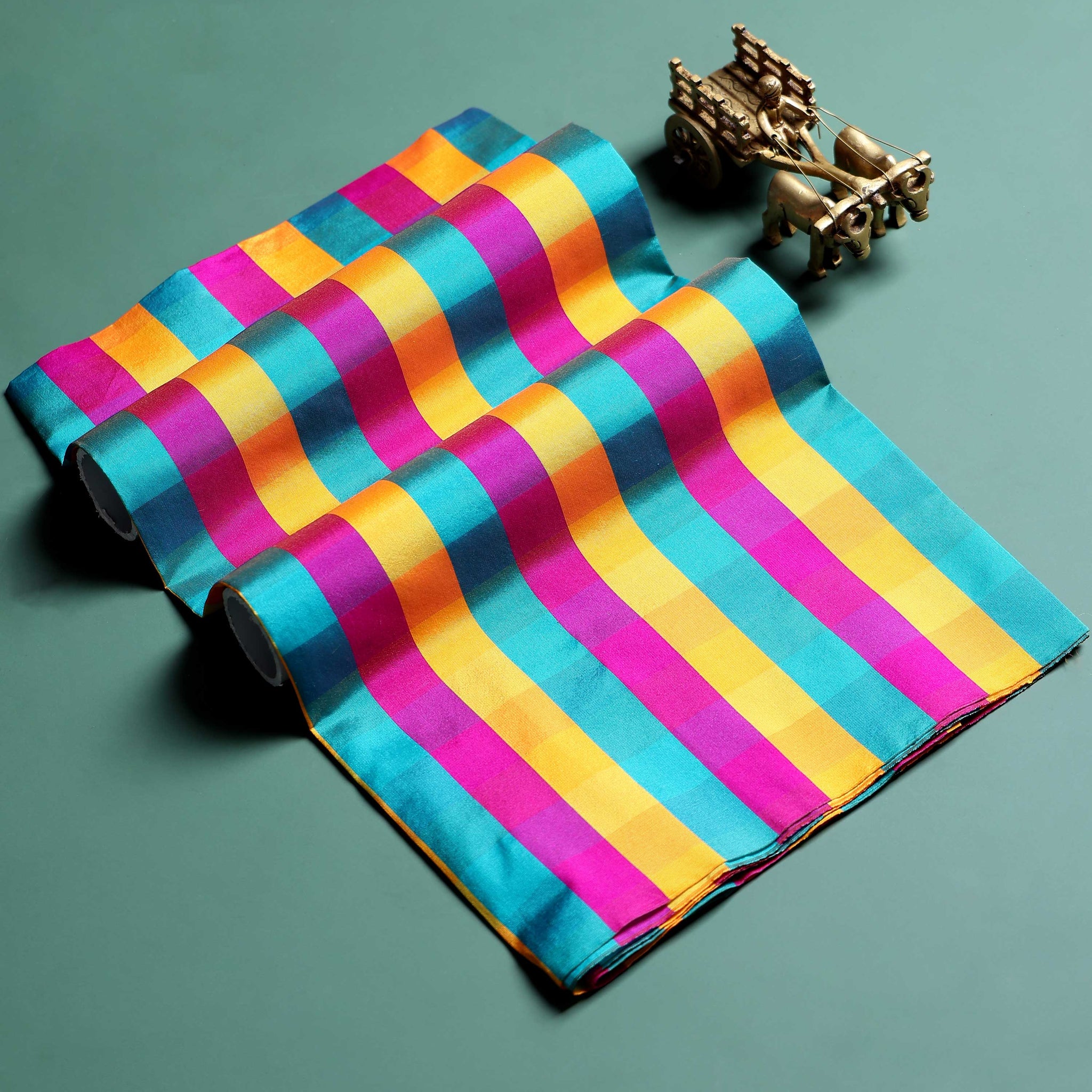 womens-traditional-checked-1-meter-blouse-material-with-soft-finish-multi-eight