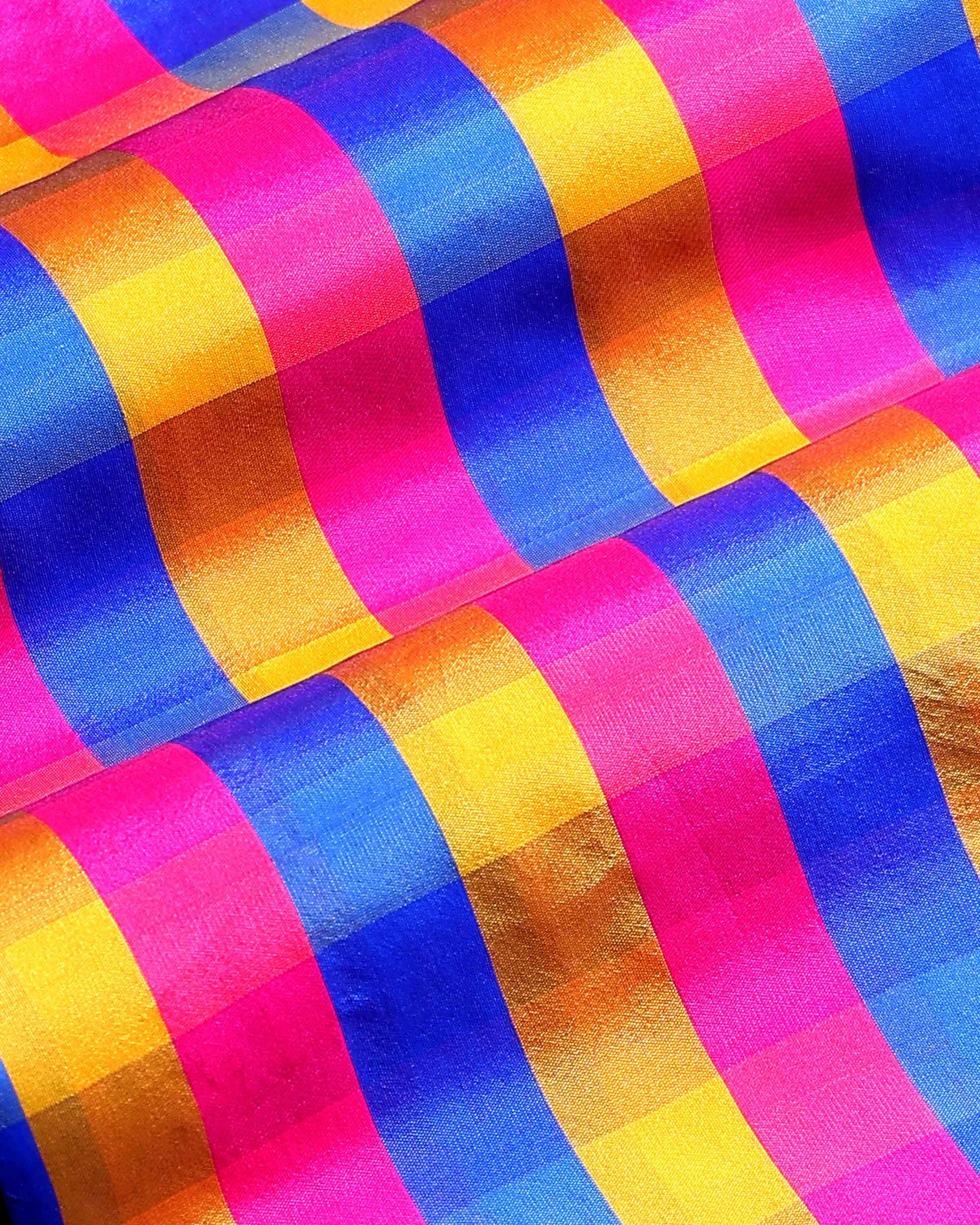 womens-traditional-checked-1-meter-blouse-material-with-soft-finish-multi-fifteen