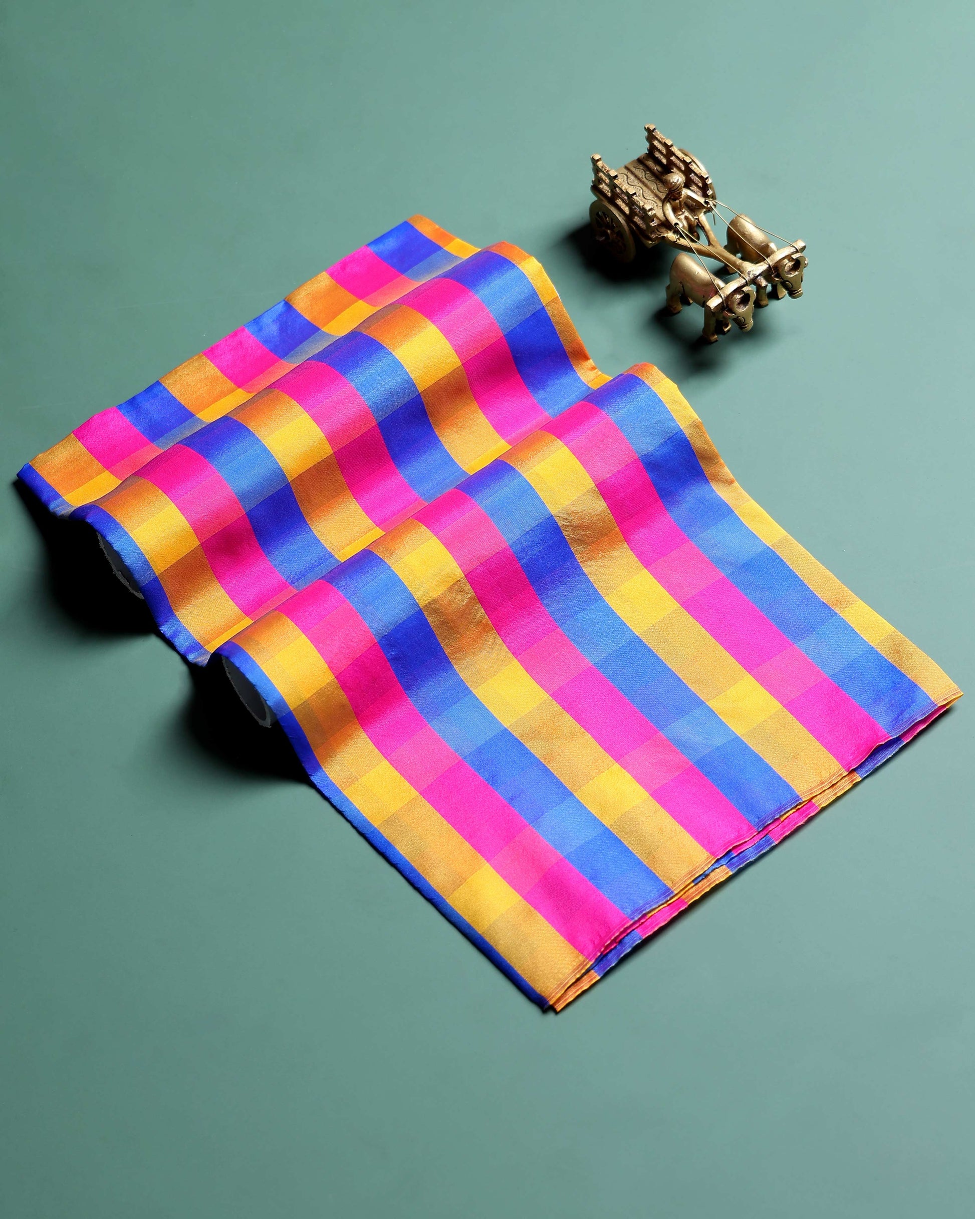 womens-traditional-checked-1-meter-blouse-material-with-soft-finish-multi-fifteen