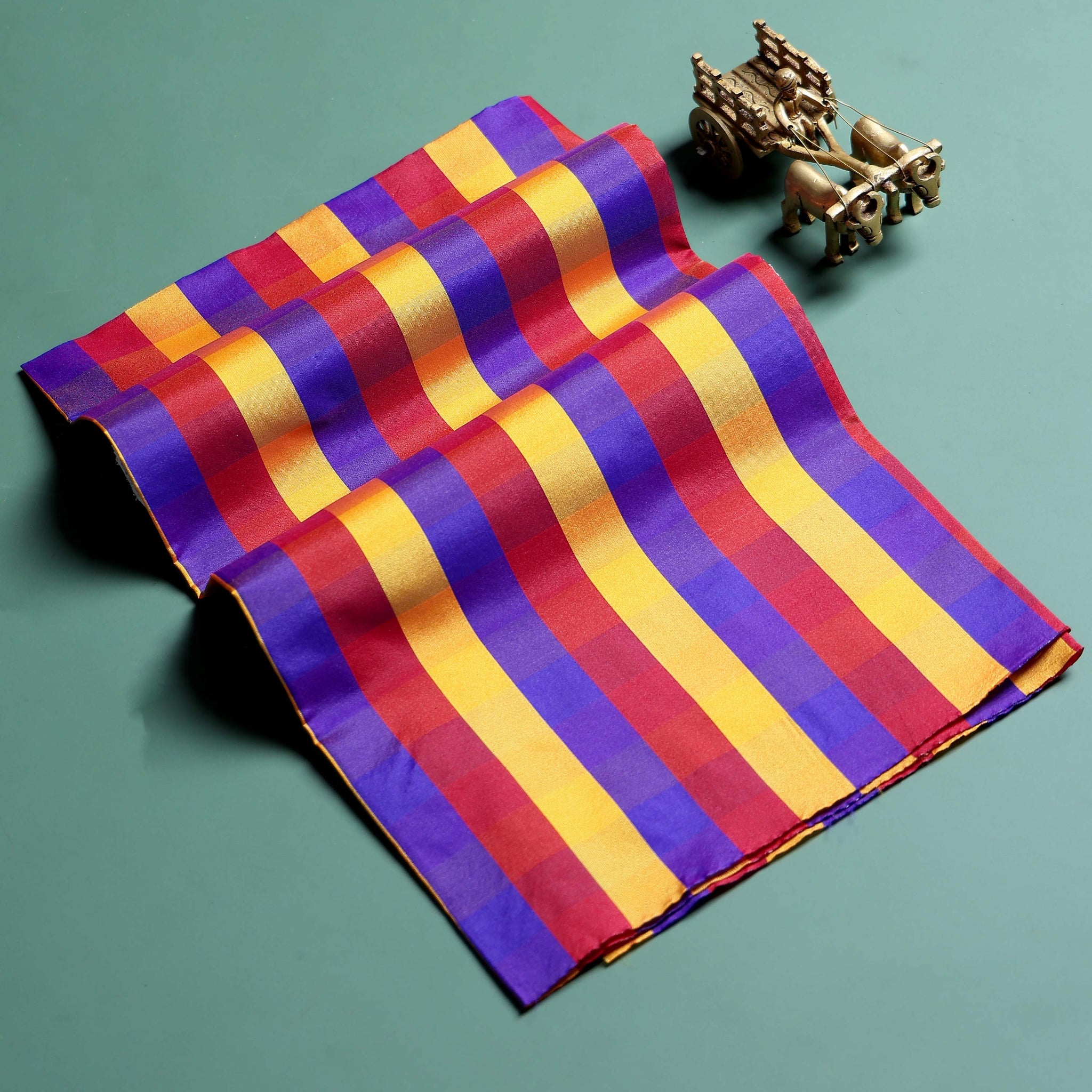 womens-traditional-checked-1-meter-blouse-material-with-soft-finish-multi-five