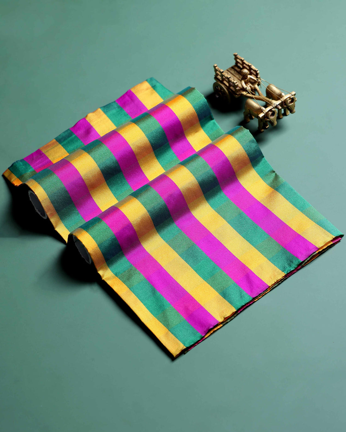 womens-traditional-checked-1-meter-blouse-material-with-soft-finish-multi-nine