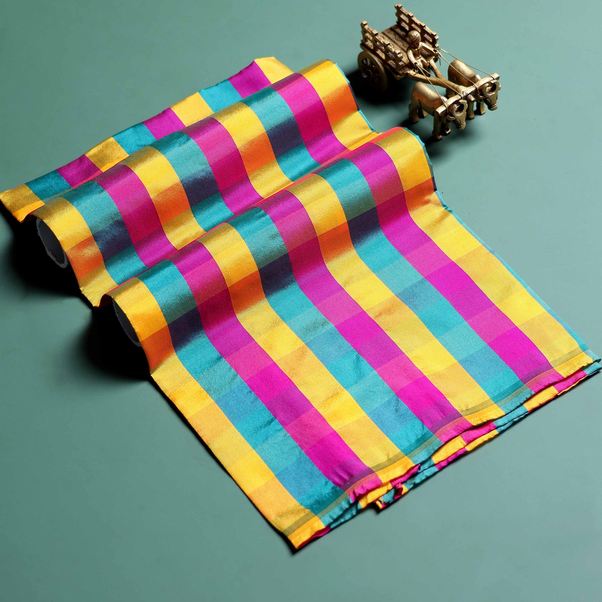 womens-traditional-checked-1-meter-blouse-material-with-soft-finish-multi-six