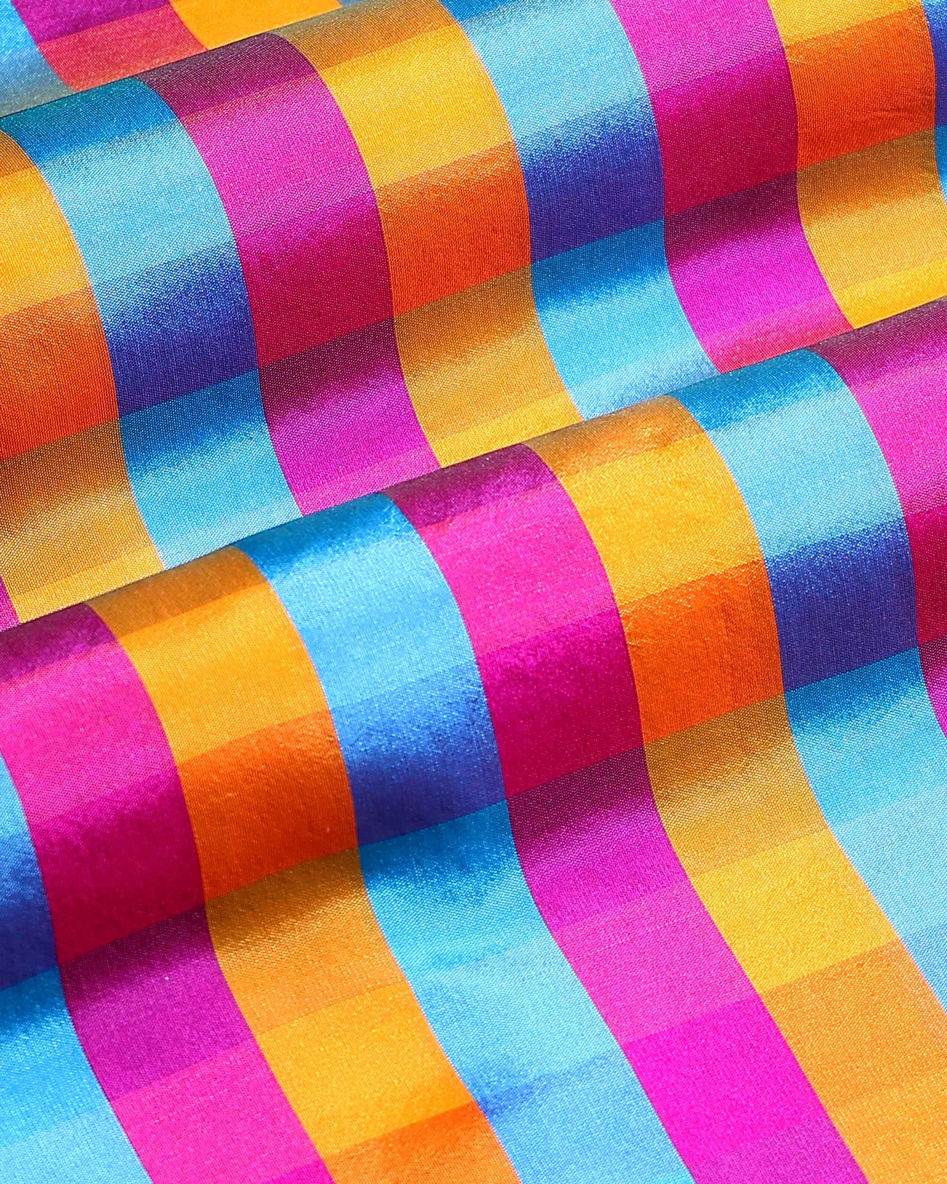 womens-traditional-checked-1-meter-blouse-material-with-soft-finish-multi-ten