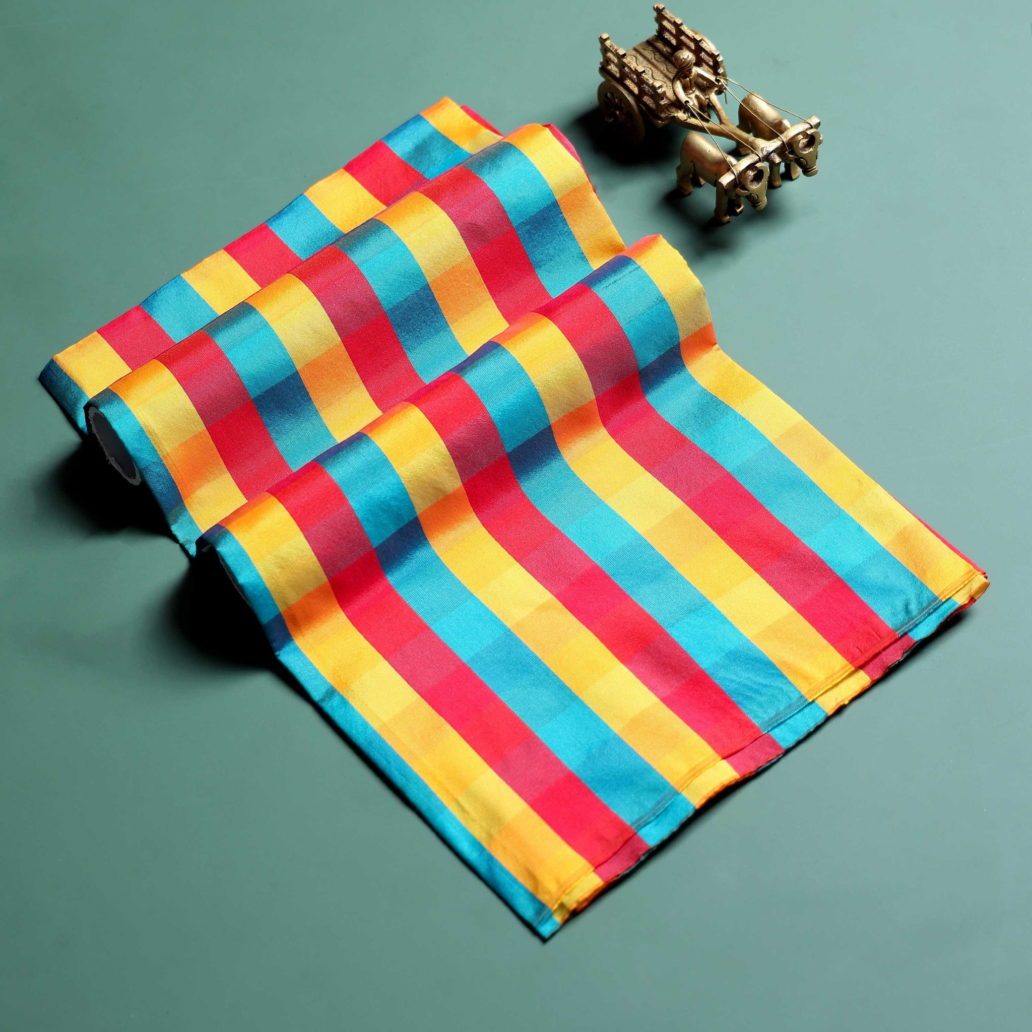 womens-traditional-checked-1-meter-blouse-material-with-soft-finish-multi-thirteen