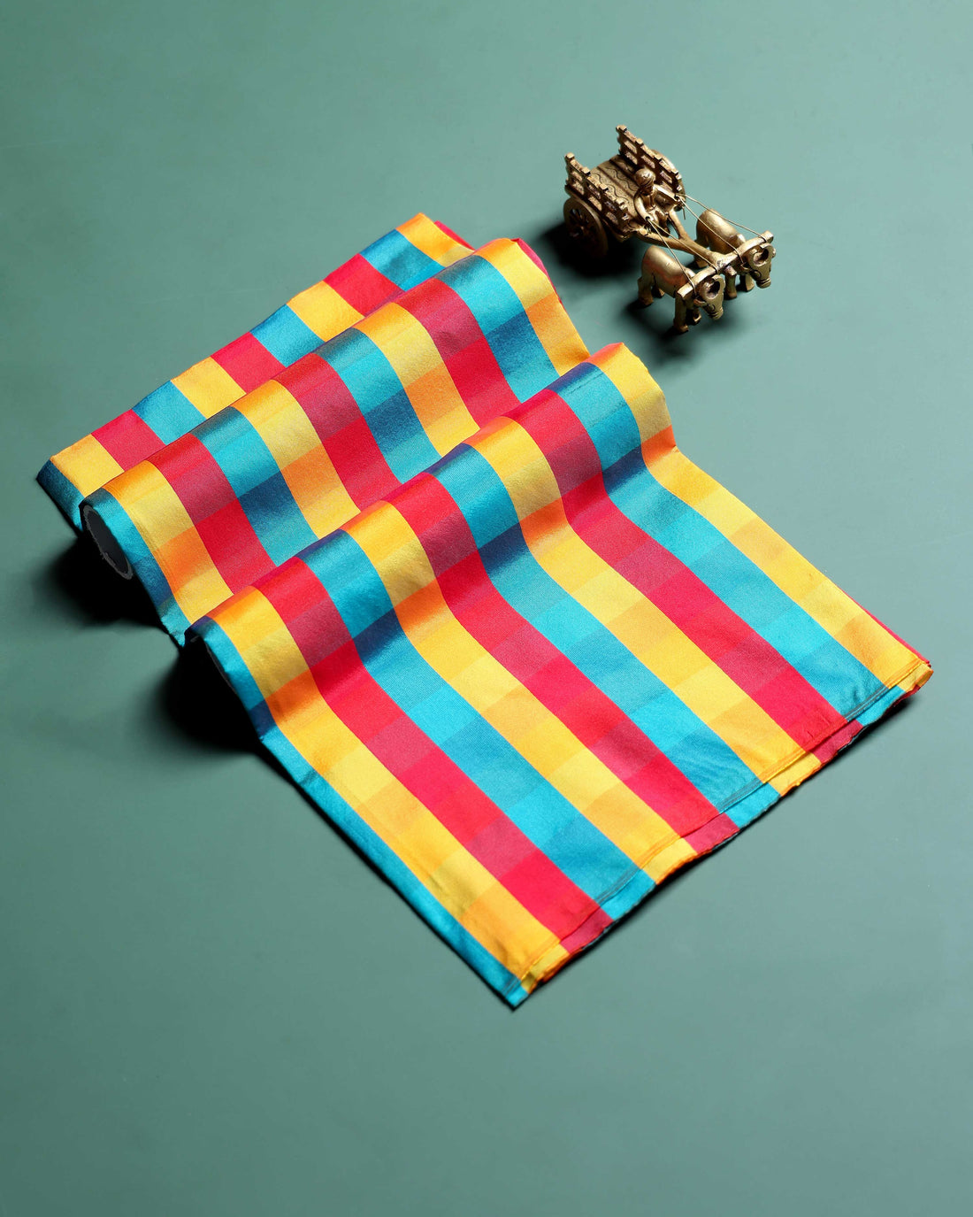 womens-traditional-checked-1-meter-blouse-material-with-soft-finish-multi-thirteen