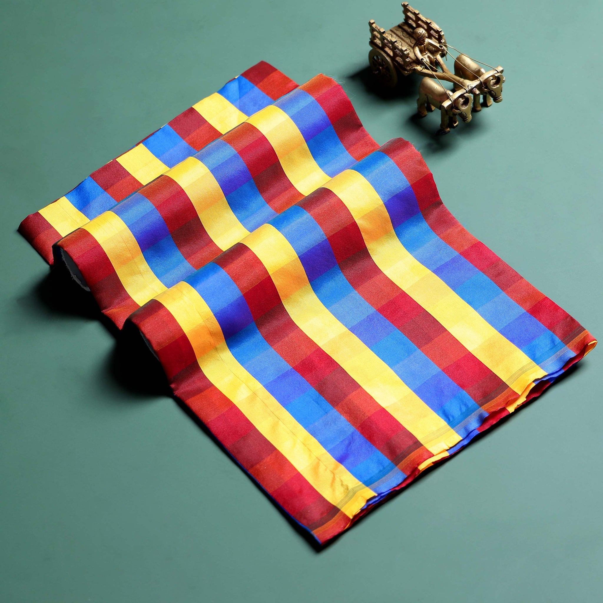 womens-traditional-checked-1-meter-blouse-material-with-soft-finish-multi-twelve