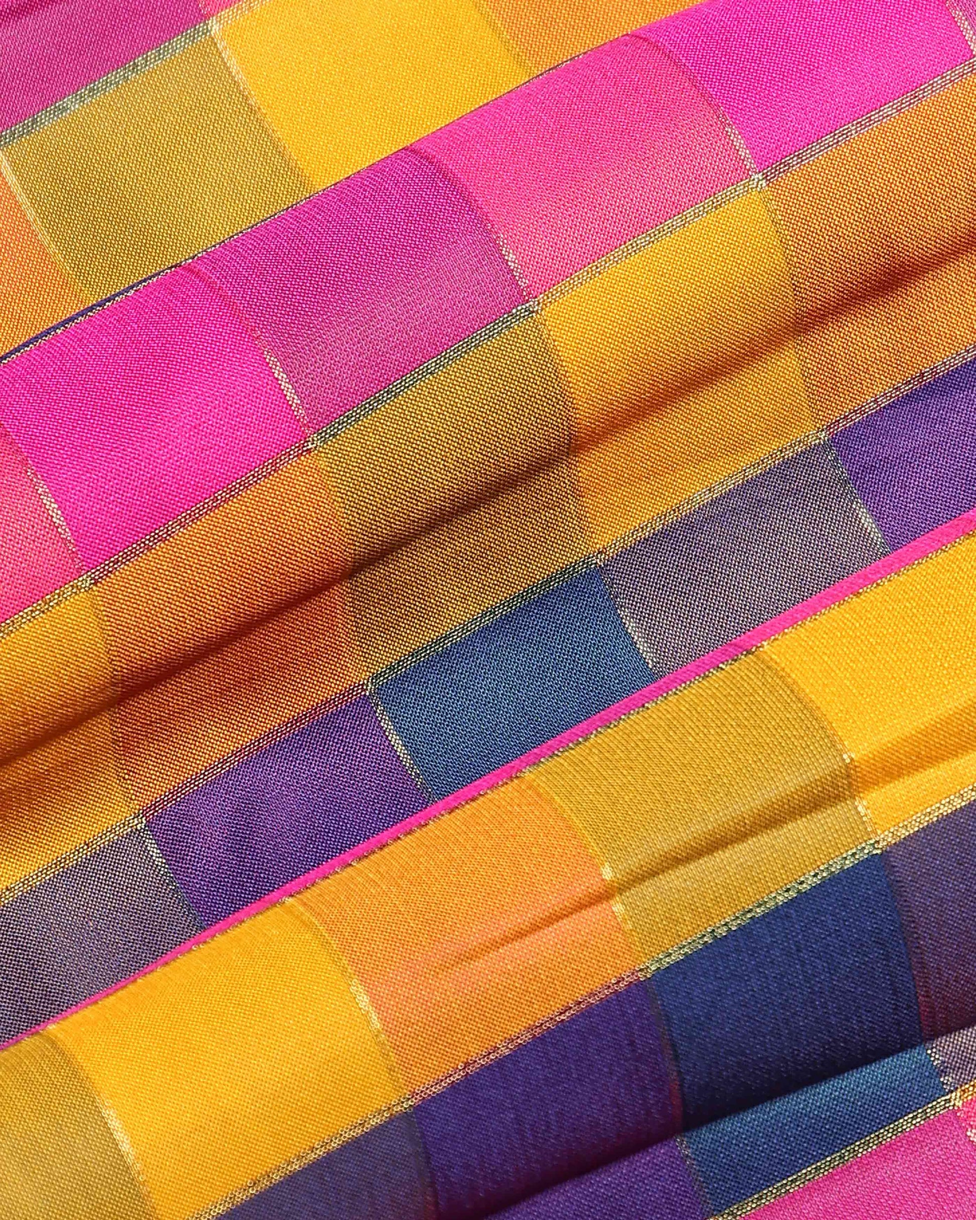 womens-traditional-checked-1-meter-blouse-material-with-soft-finish-multi-twenty-two