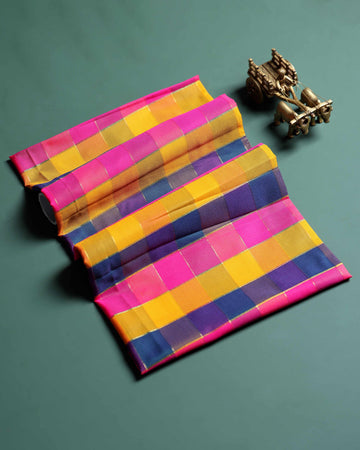 womens-traditional-checked-1-meter-blouse-material-with-soft-finish-multi-twenty-two