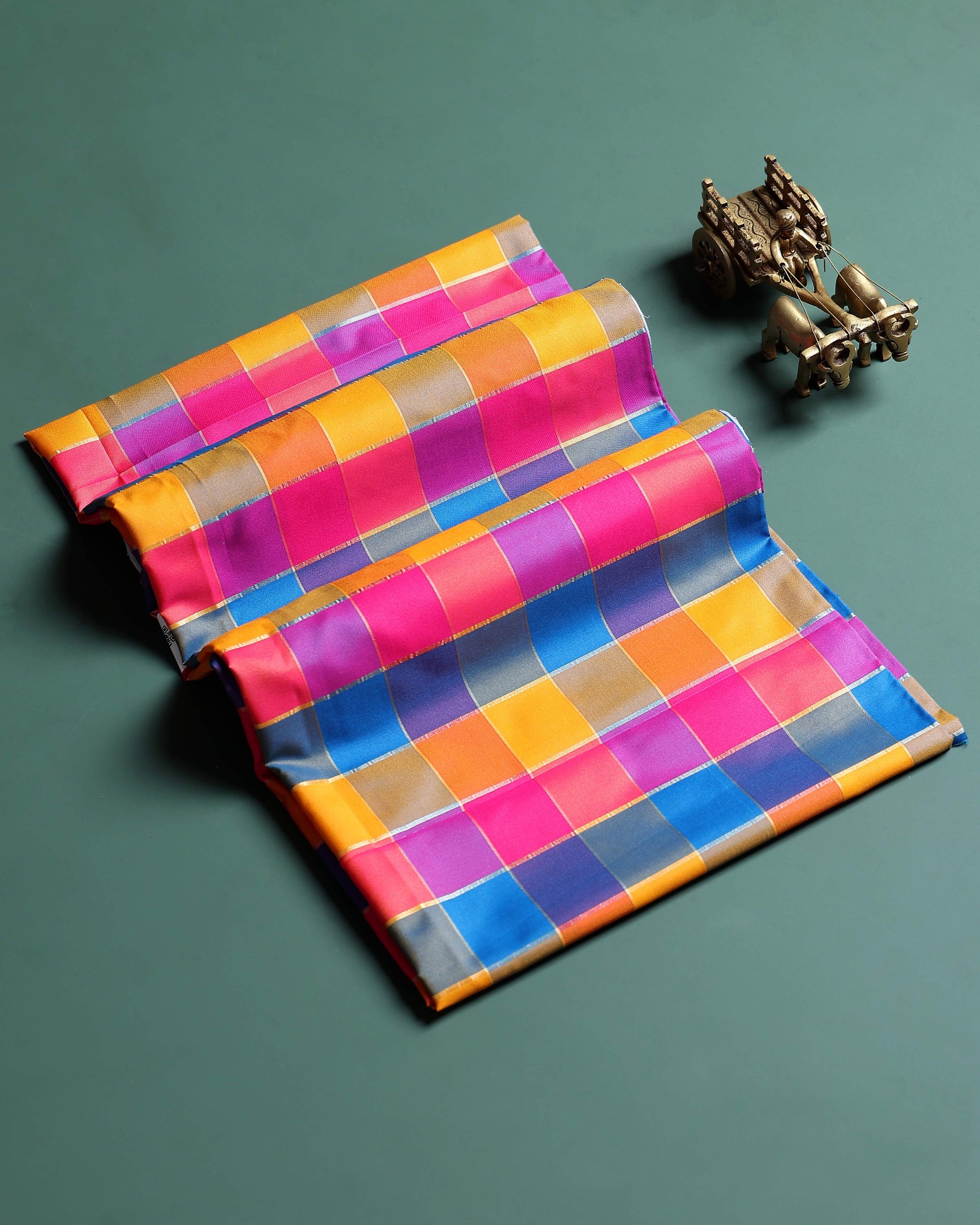 womens-traditional-checked-1-meter-blouse-material-with-soft-finish-multi-twenty one