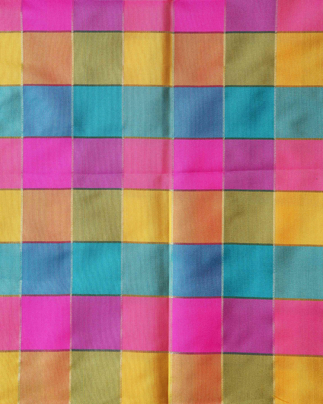 womens-traditional-checked-blouse-material-with-soft-finish-multi-eleven